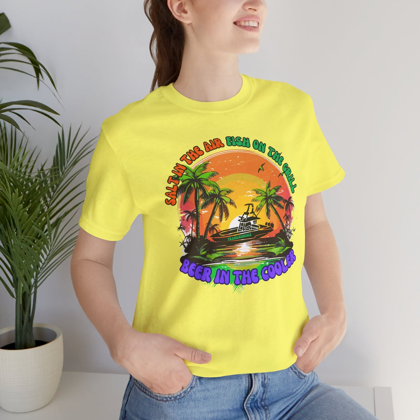 T-Shirt - Chill Vibes Retro Unisex Tee, Perfect for Beach Lovers, Great for Vacation, Summer Parties, Barbecues, Casual Wear