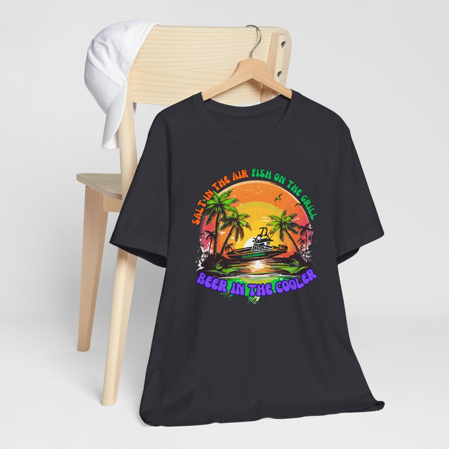 T-Shirt - Chill Vibes Retro Unisex Tee, Perfect for Beach Lovers, Great for Vacation, Summer Parties, Barbecues, Casual Wear