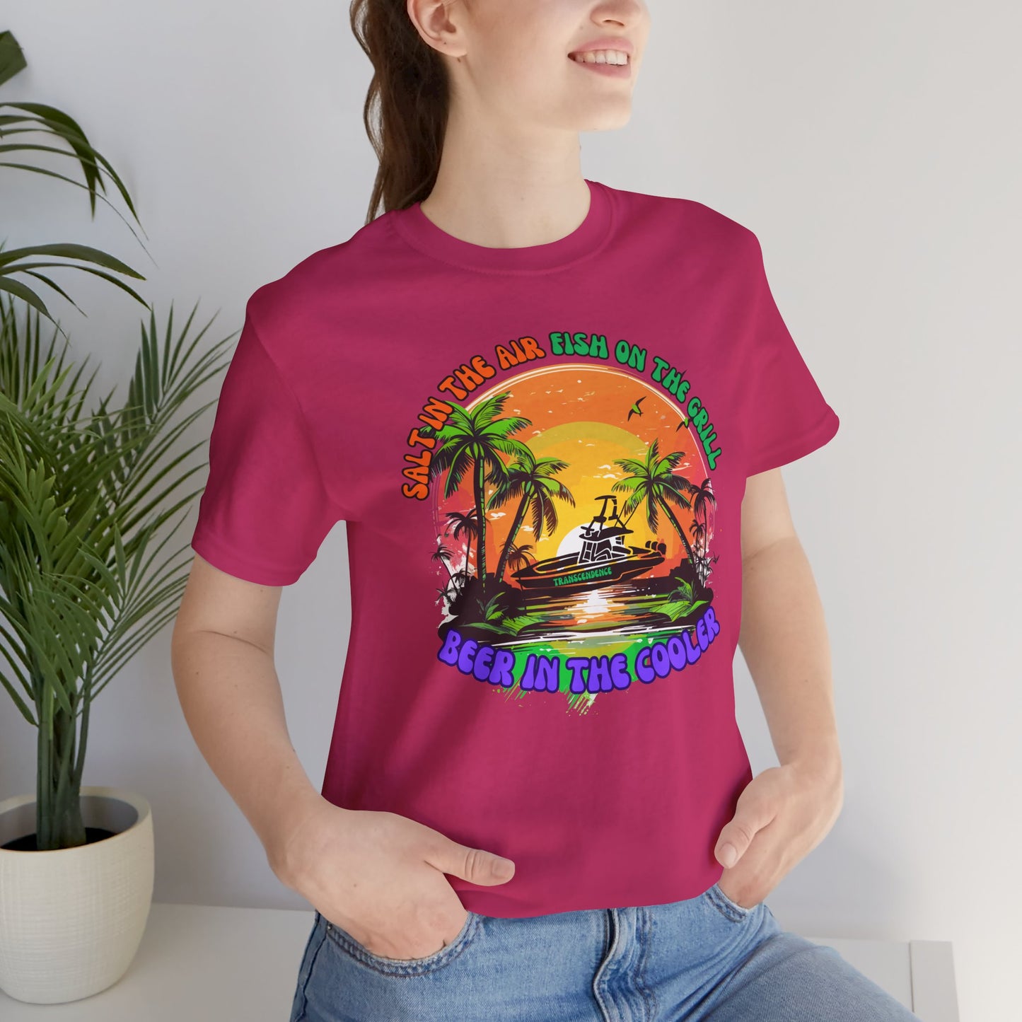 T-Shirt - Chill Vibes Retro Unisex Tee, Perfect for Beach Lovers, Great for Vacation, Summer Parties, Barbecues, Casual Wear