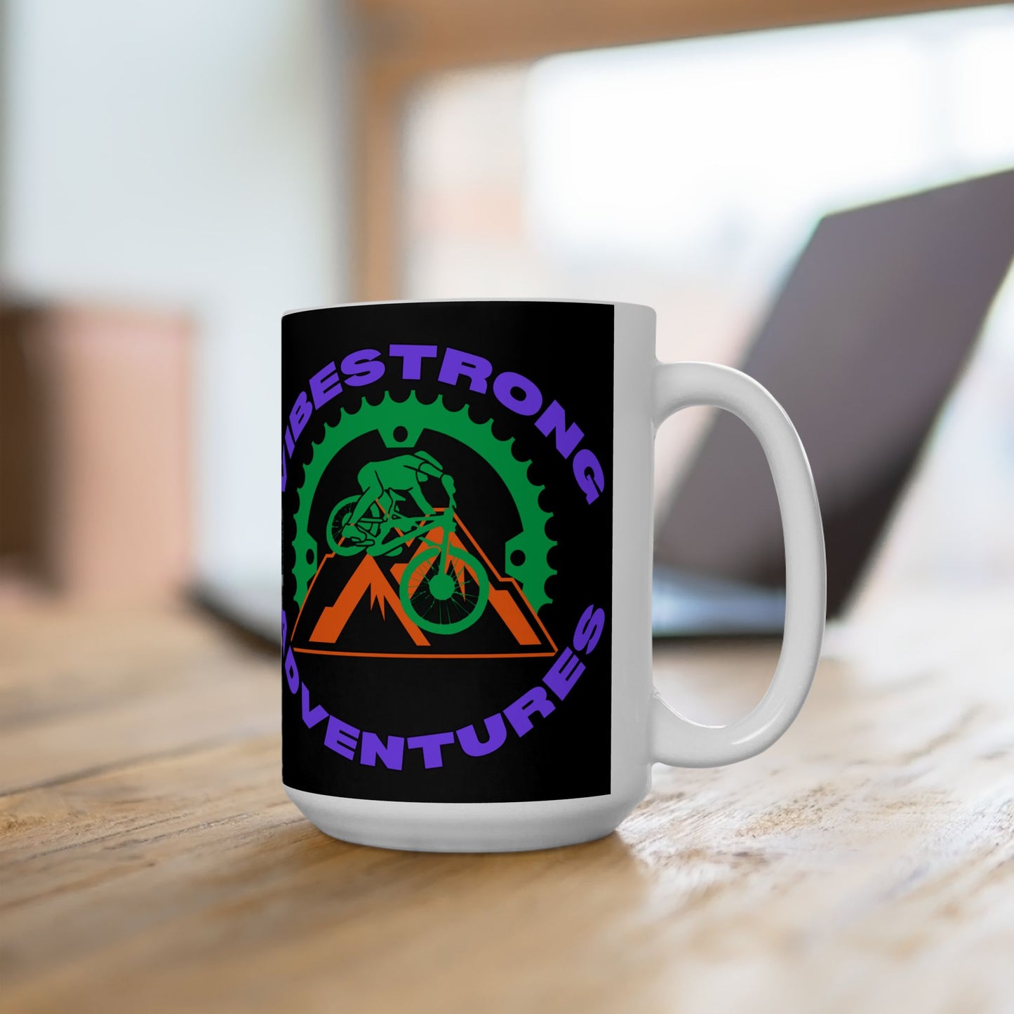 Strong Vibes Adventure Ceramic Mug - Perfect Gift for Outdoor Lovers, Coffee, Tea, Camping, Hiking, Adventure Enthusiasts