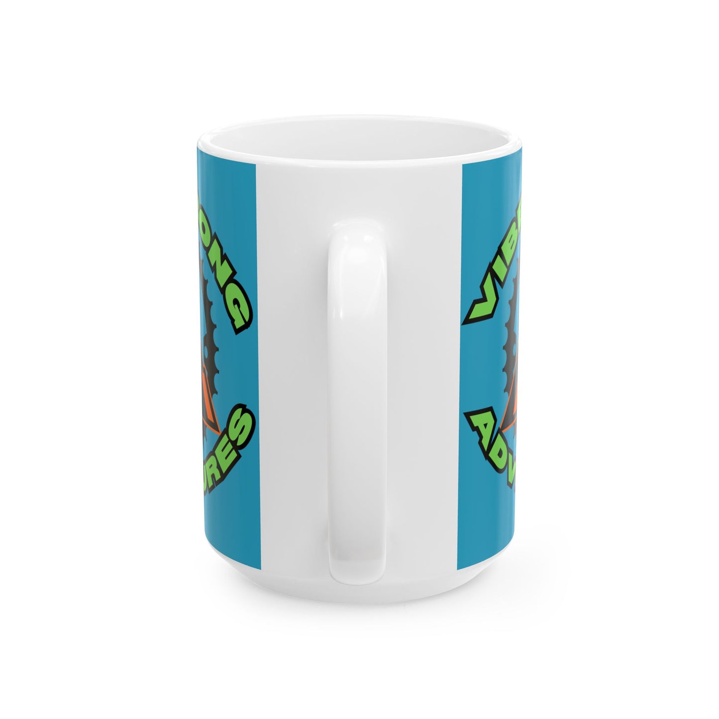 Adventure Vibes Ceramic Mug, Coffee Cup for Outdoor Lovers, Unique Gift for Hikers, Strong Vibes Adventure Mug