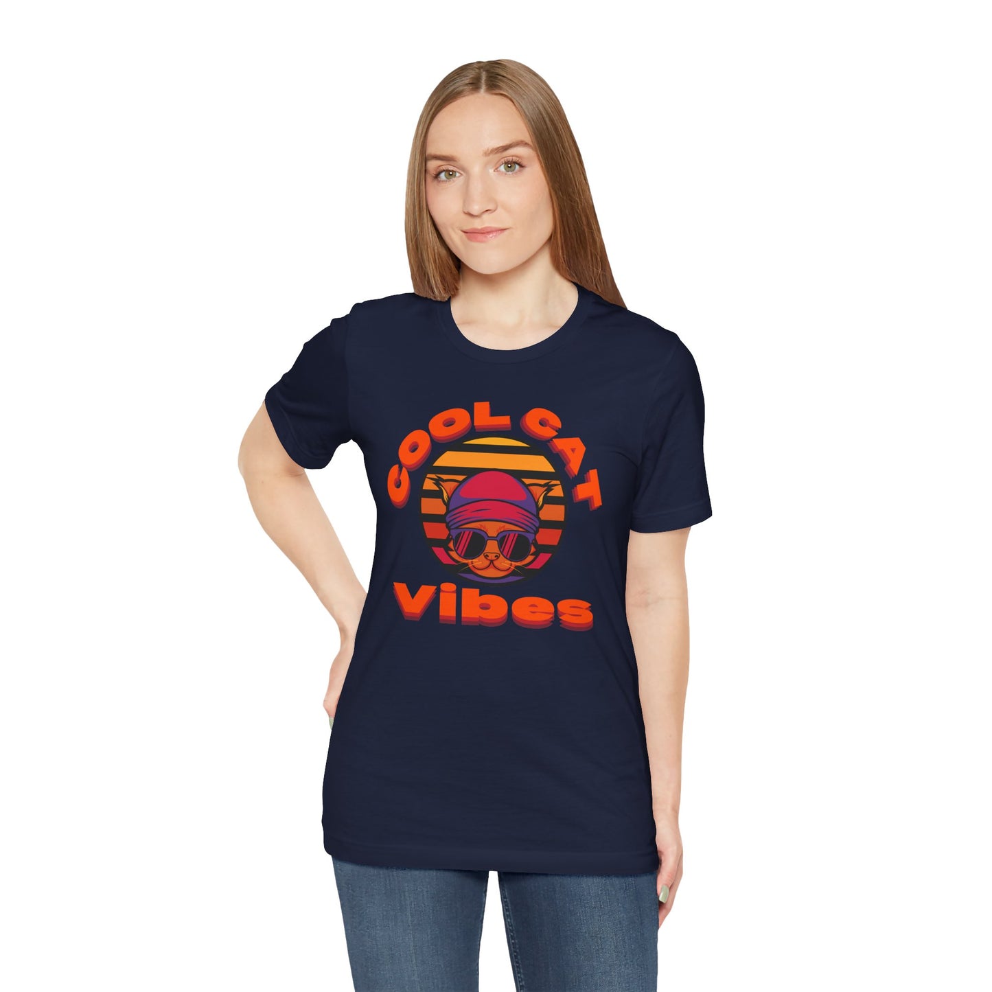 Cool Cat Vibes Unisex Tee - Retro Graphic Shirt for Chill Days