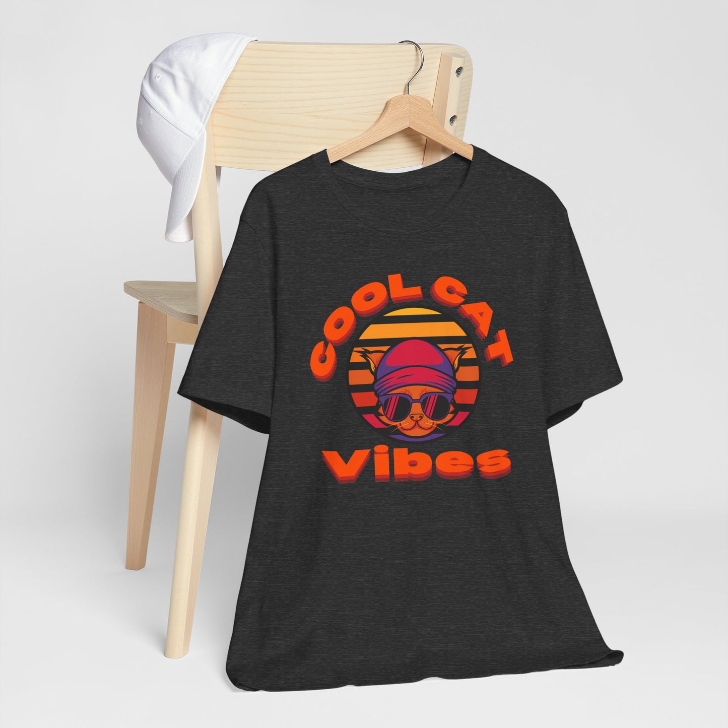 Cool Cat Vibes Unisex Tee - Retro Graphic Shirt for Chill Days