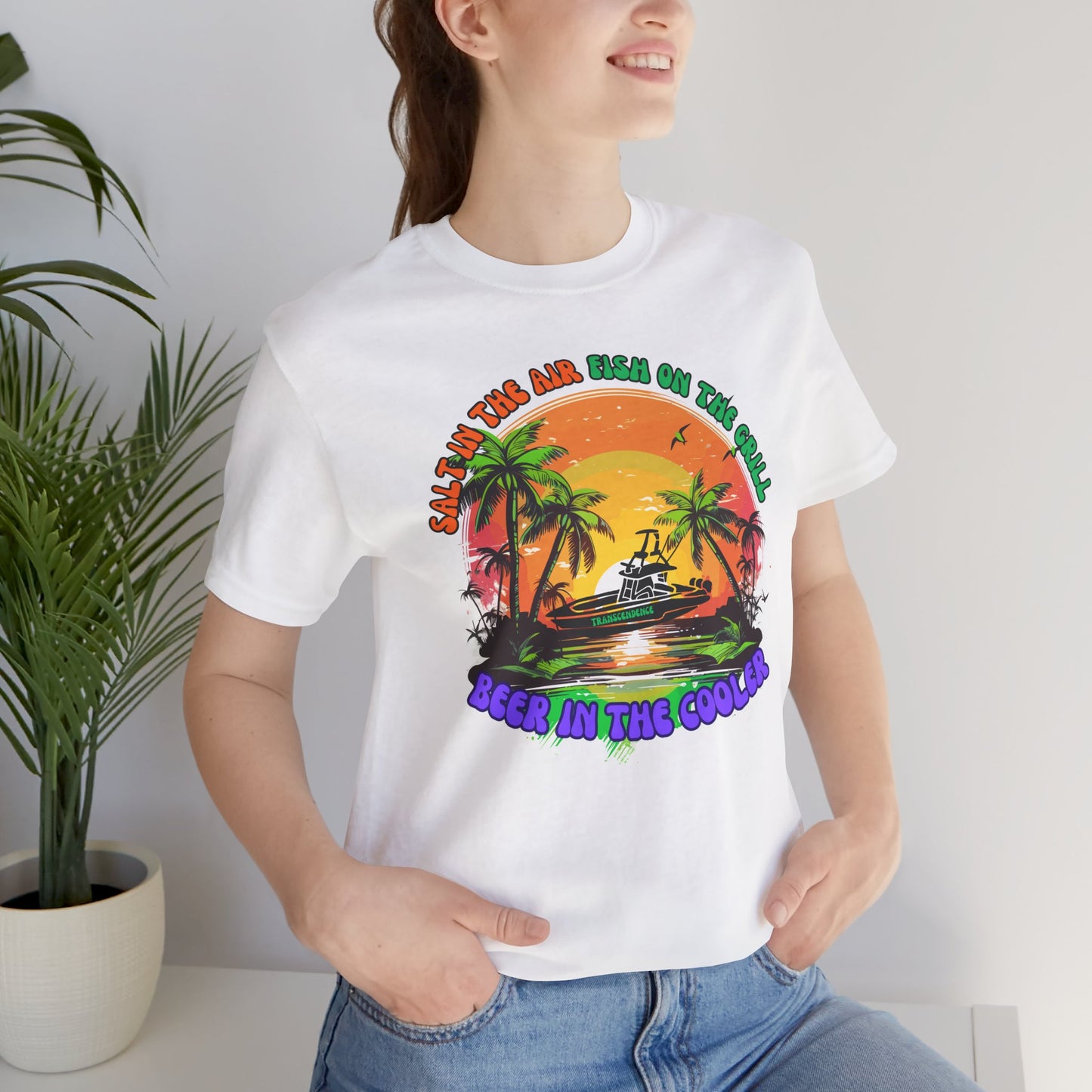 T-Shirt - Chill Vibes Retro Unisex Tee, Perfect for Beach Lovers, Great for Vacation, Summer Parties, Barbecues, Casual Wear