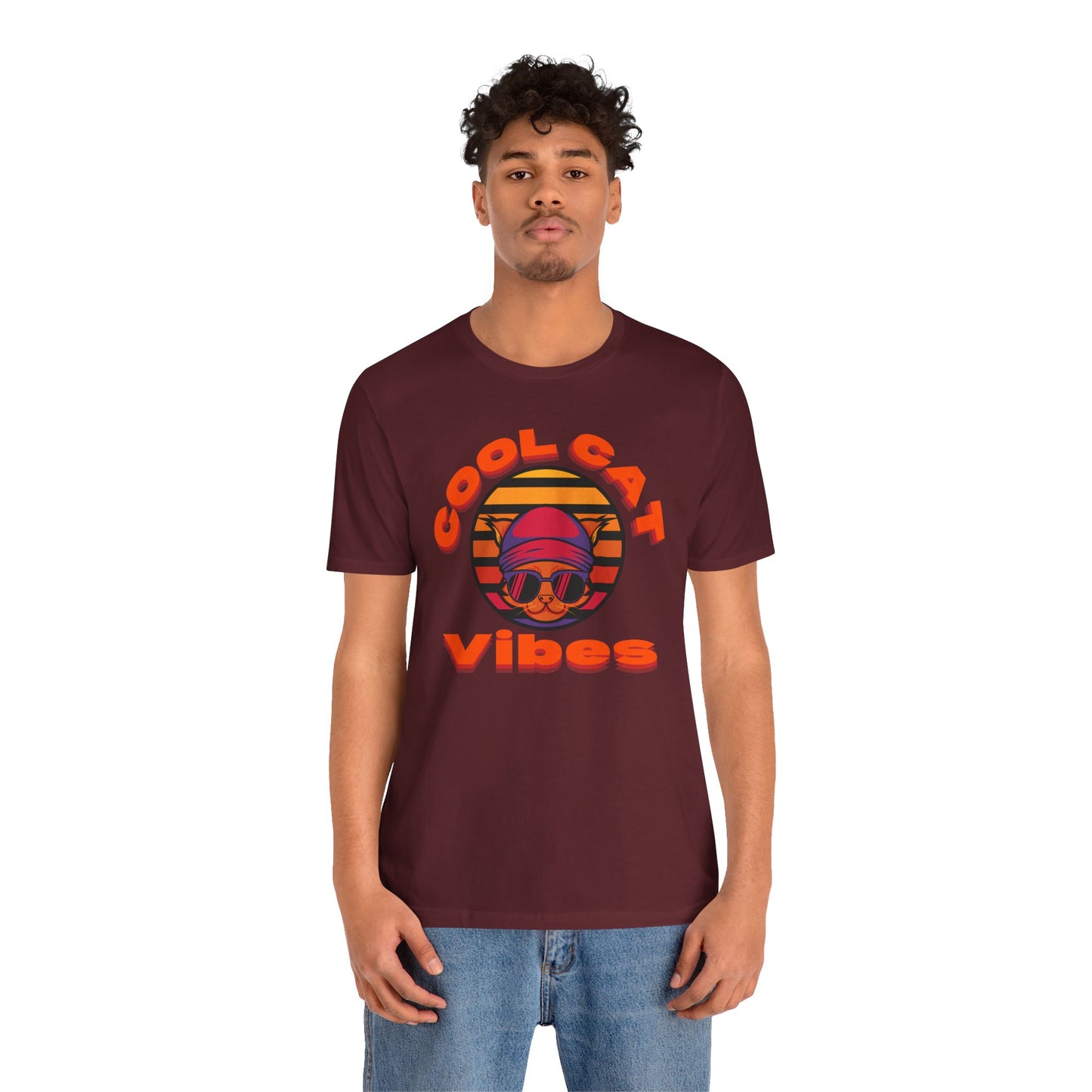 Cool Cat Vibes Unisex Tee - Retro Graphic Shirt for Chill Days