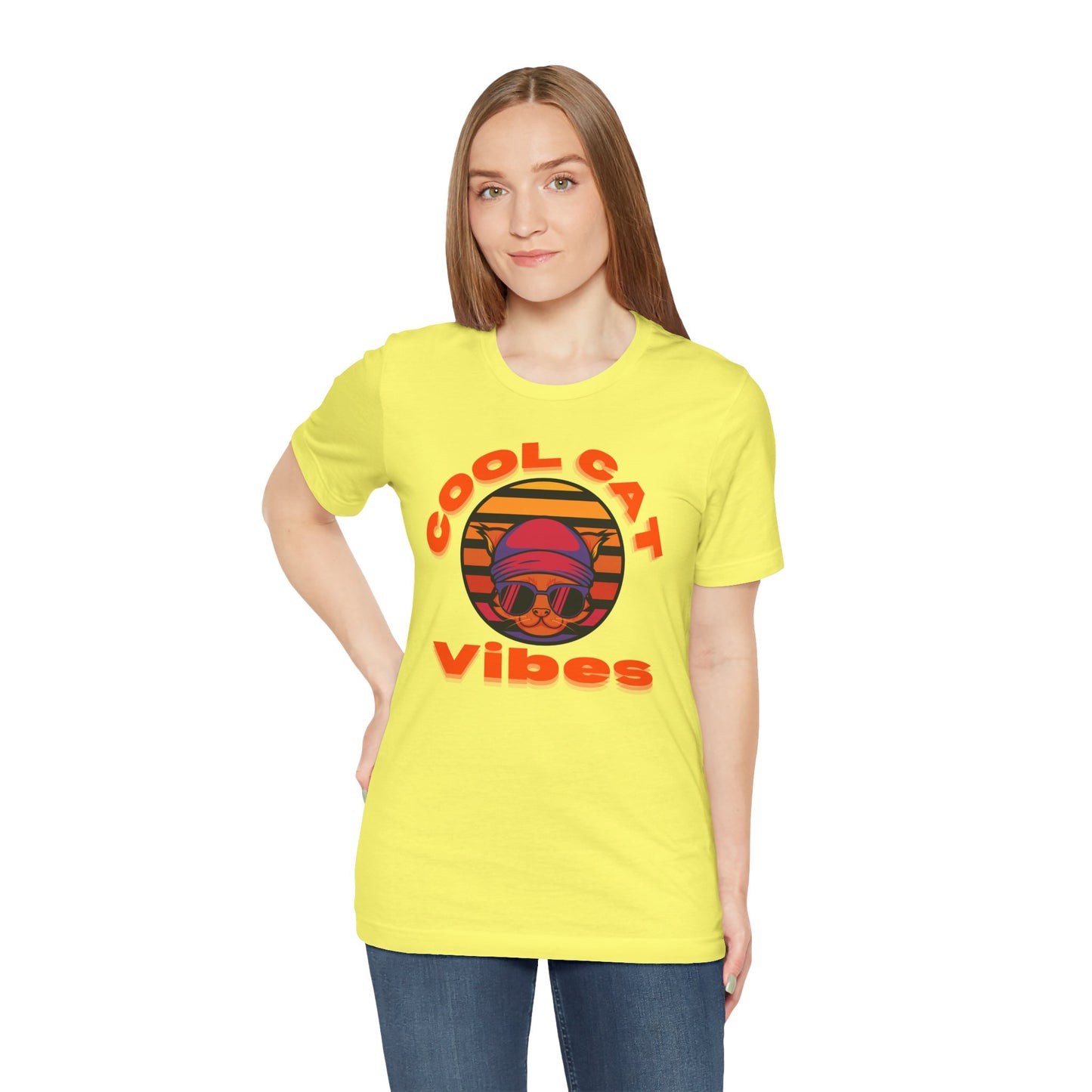 Cool Cat Vibes Unisex Tee - Retro Graphic Shirt for Chill Days