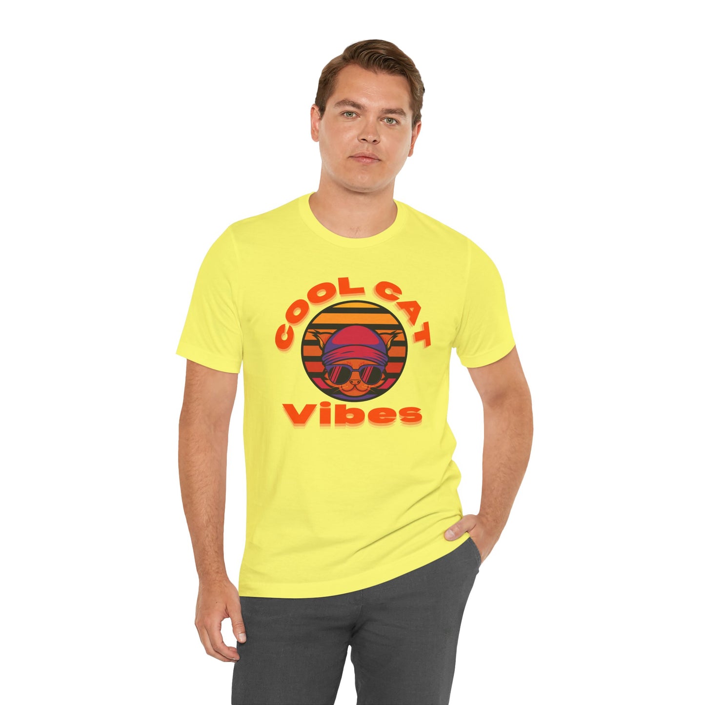 Cool Cat Vibes Unisex Tee - Retro Graphic Shirt for Chill Days