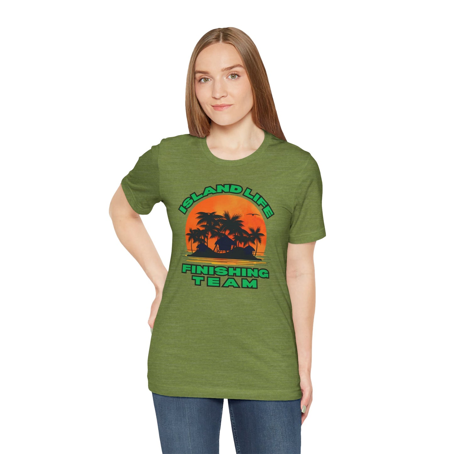 Island Life Finishing Team Tee, Summer Vibes T-Shirt, Beachwear, Vacation Clothing, Gift for Ocean Lovers
