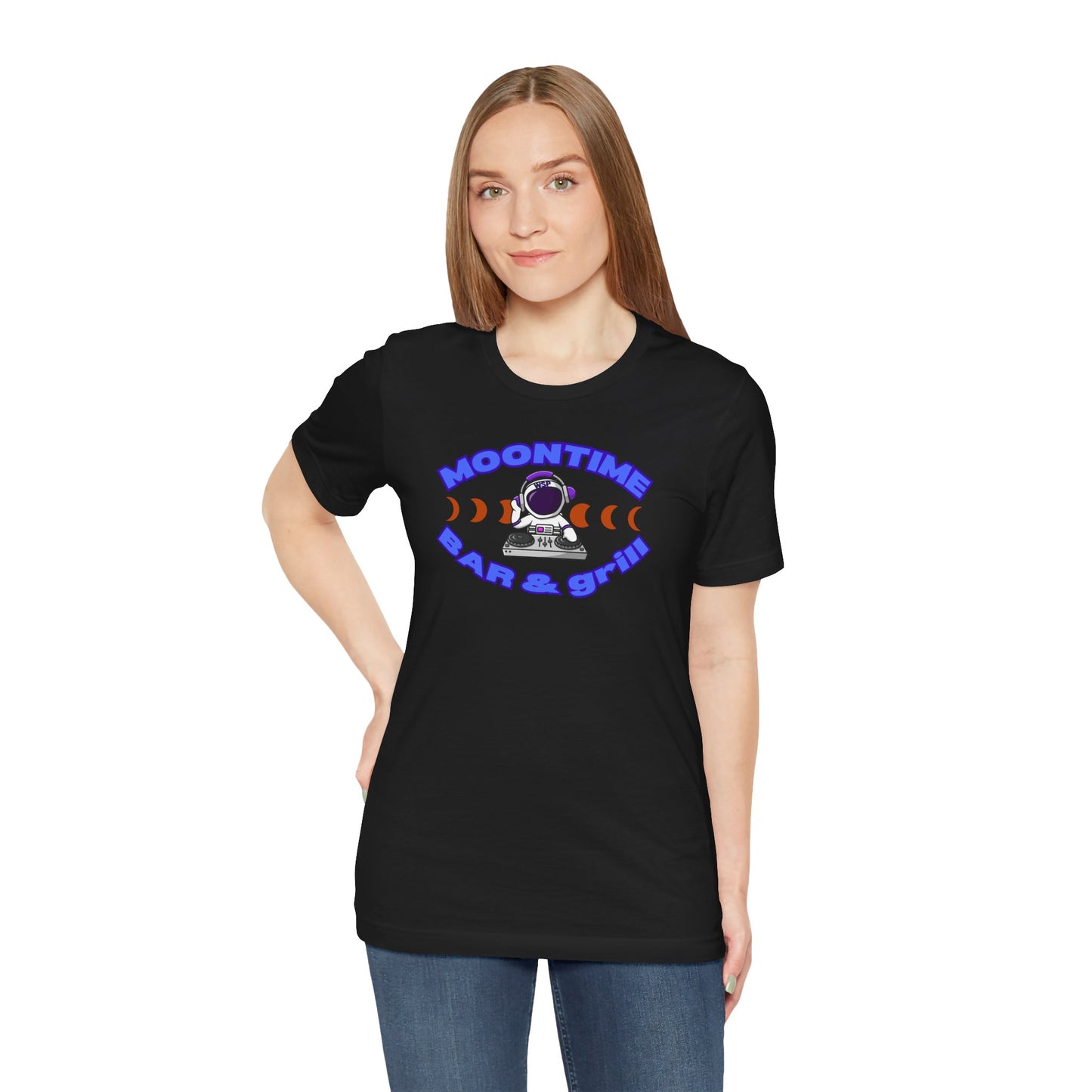 Moontime Bar & Grill Astronaut Tee - Unisex Jersey Short Sleeve T-Shirt