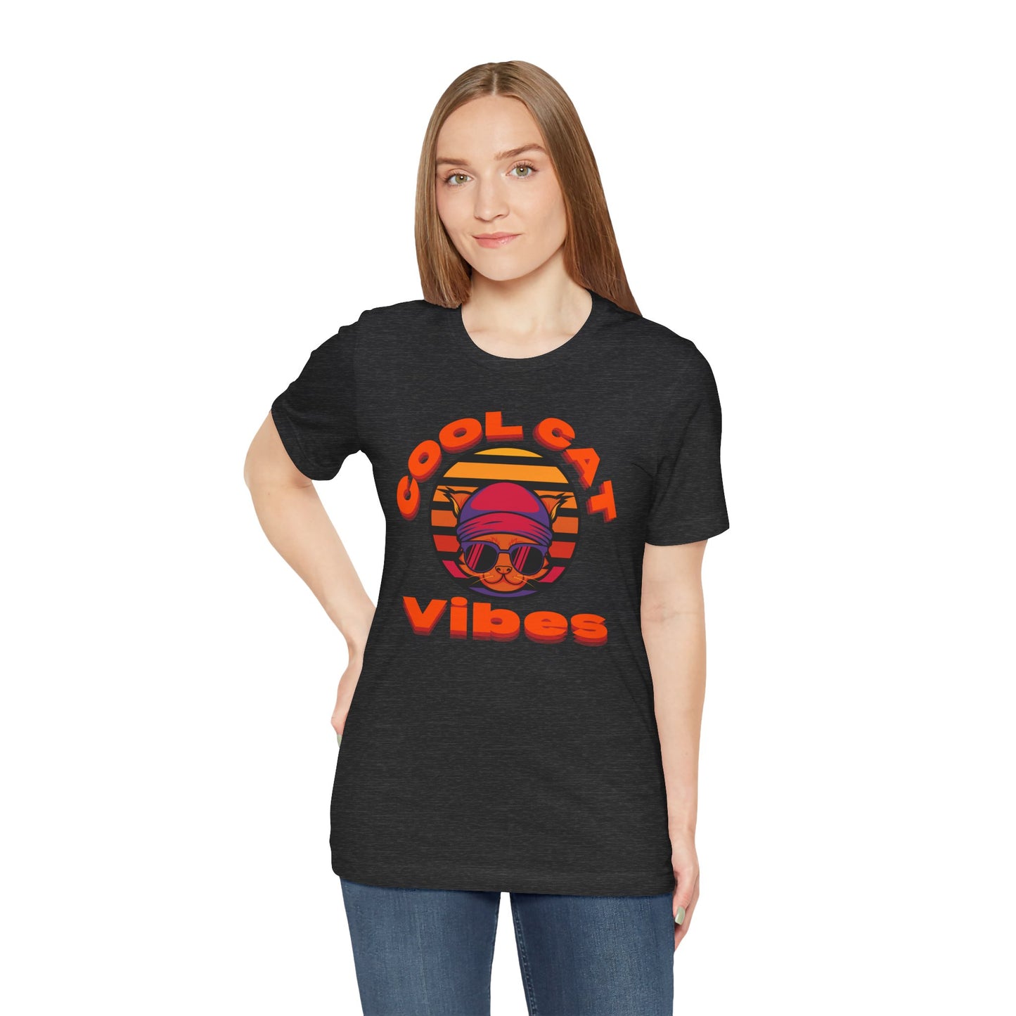 Cool Cat Vibes Unisex Tee - Retro Graphic Shirt for Chill Days
