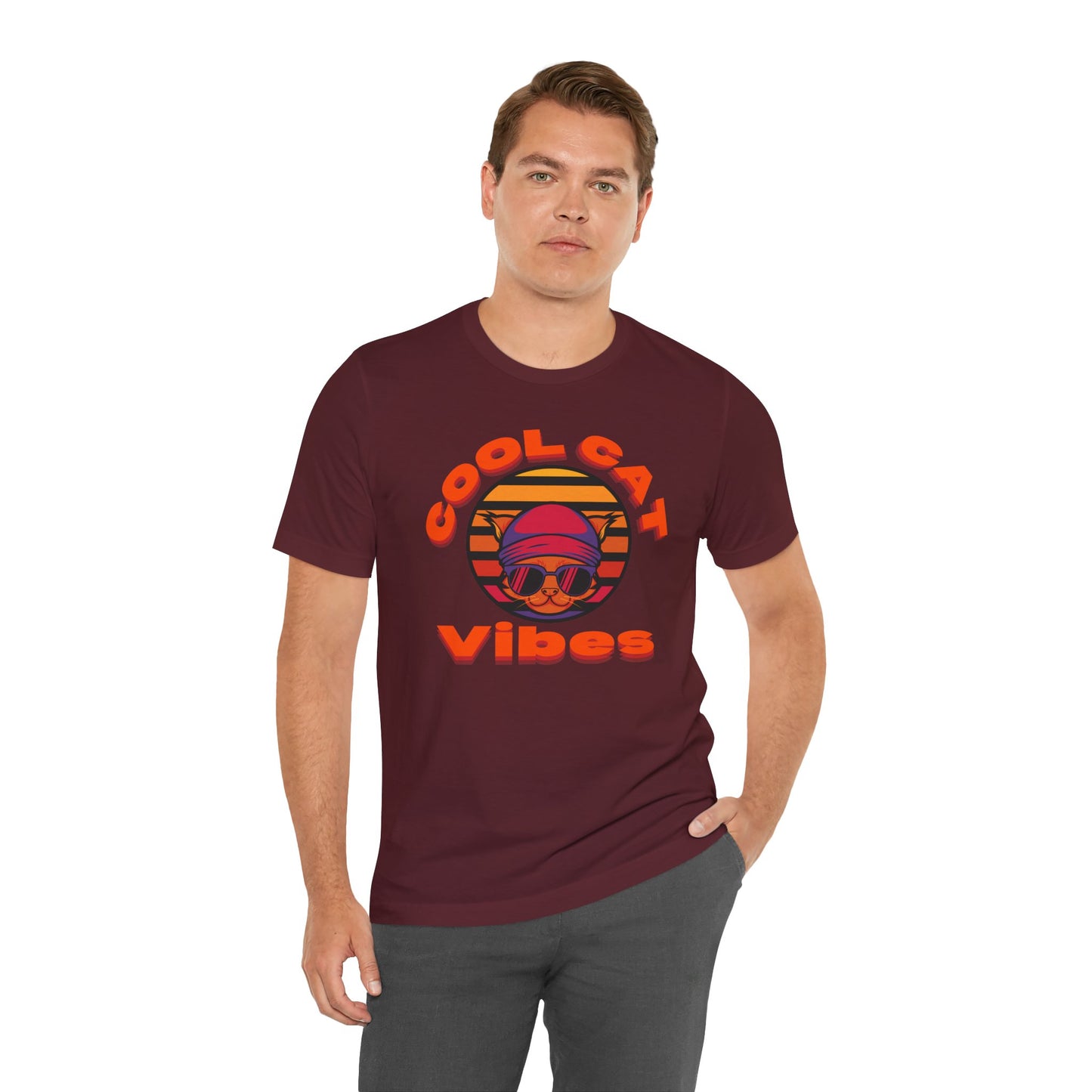 Cool Cat Vibes Unisex Tee - Retro Graphic Shirt for Chill Days