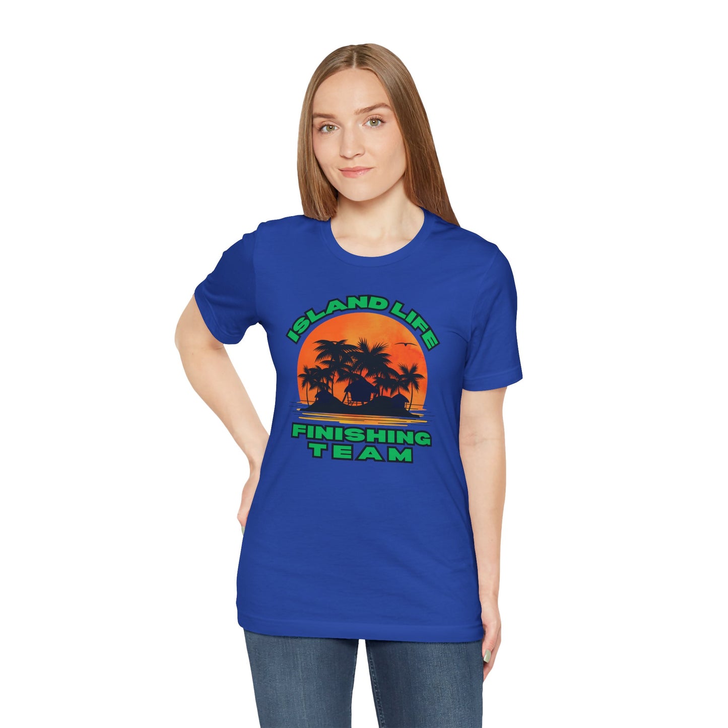 Island Life Finishing Team Tee, Summer Vibes T-Shirt, Beachwear, Vacation Clothing, Gift for Ocean Lovers