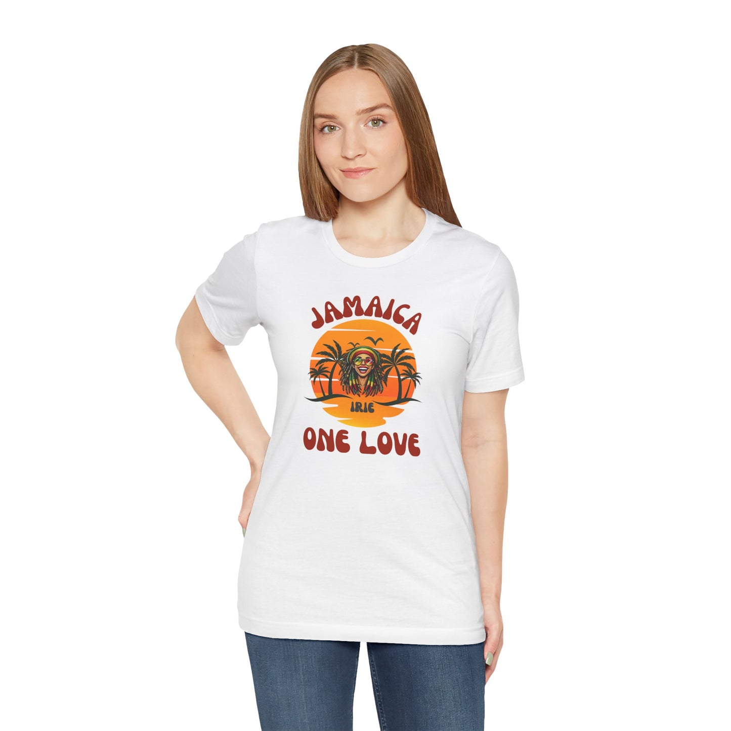 Jamaican Vibes Unisex Jersey Tee - One Love Message