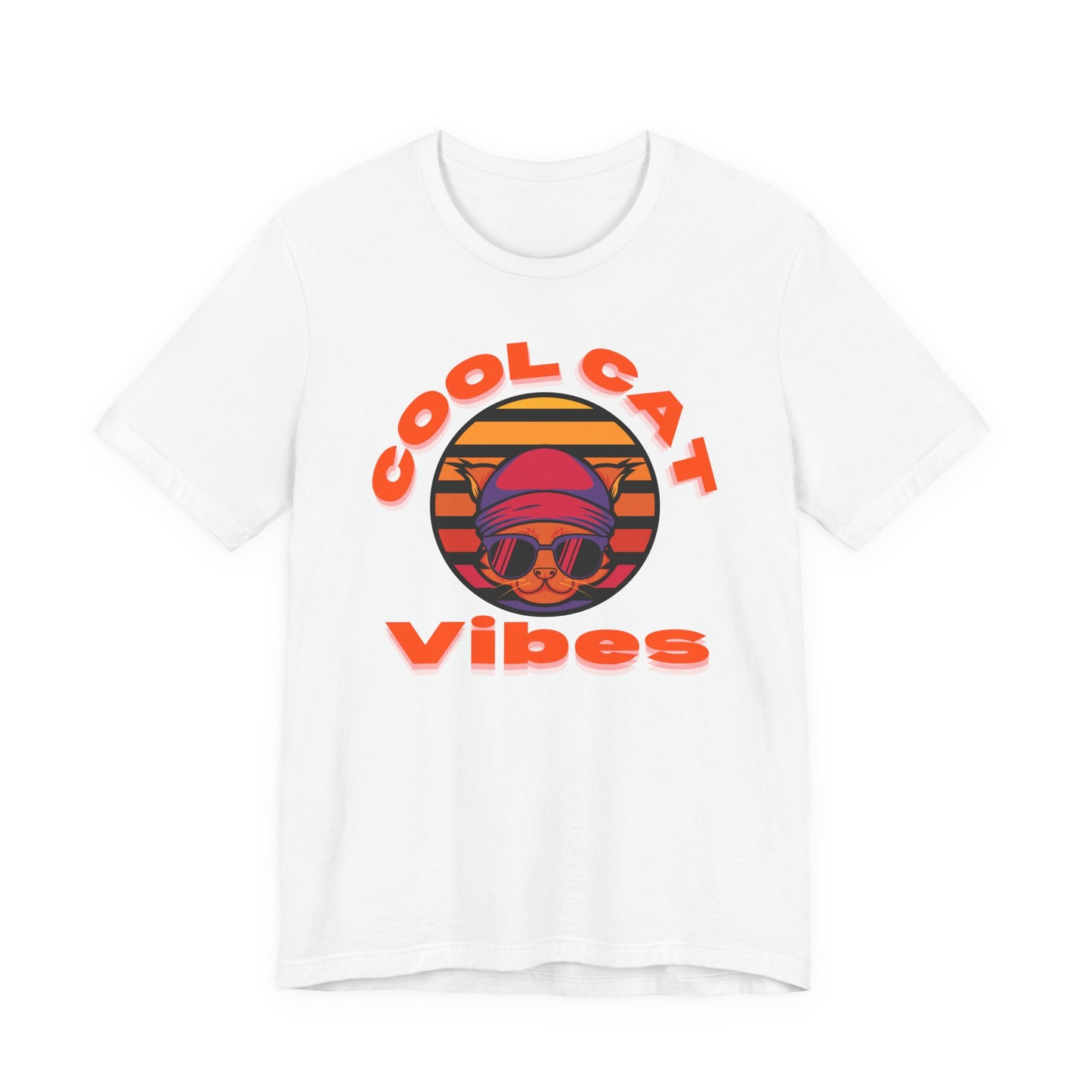 Cool Cat Vibes Unisex Tee - Retro Graphic Shirt for Chill Days
