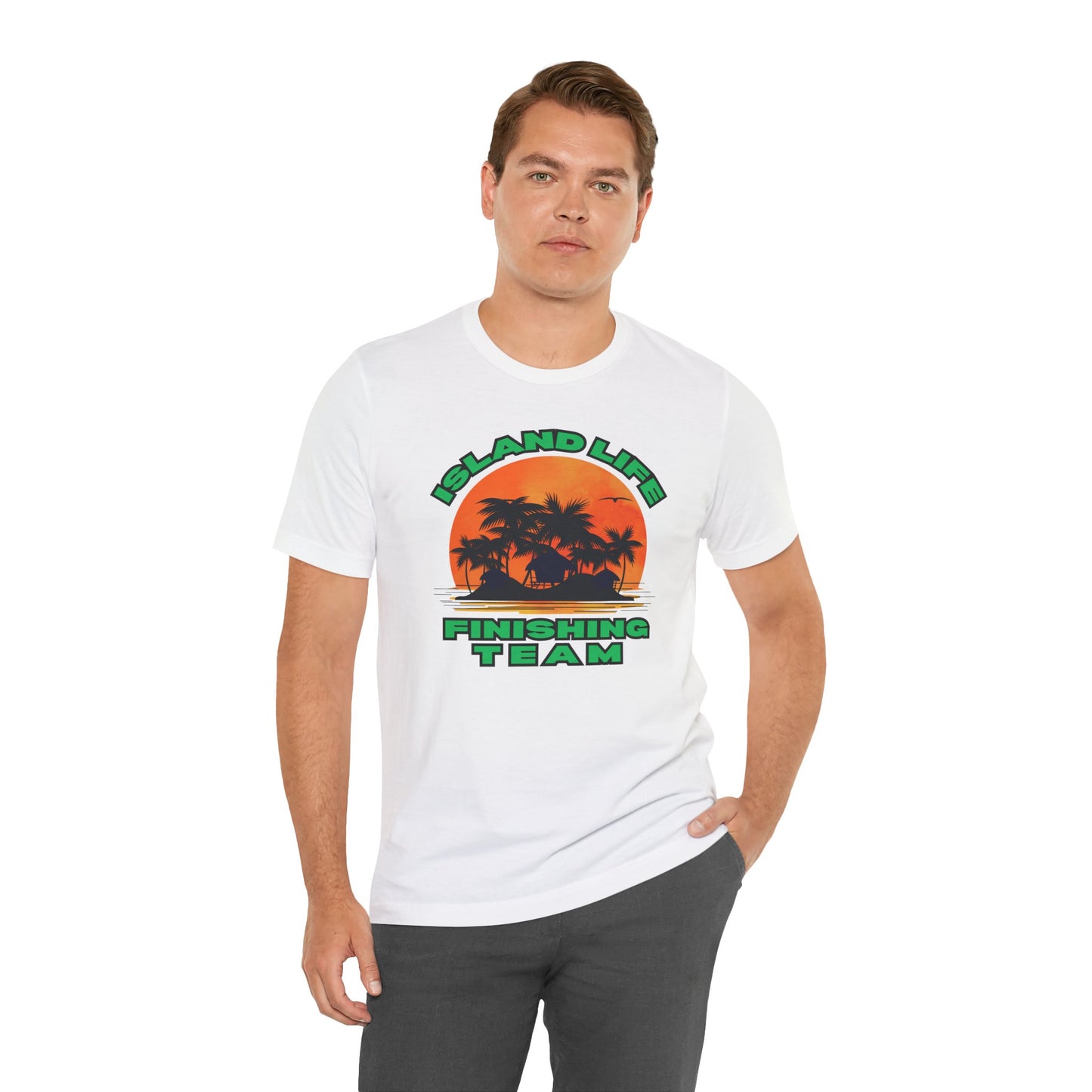Island Life Finishing Team Tee, Summer Vibes T-Shirt, Beachwear, Vacation Clothing, Gift for Ocean Lovers