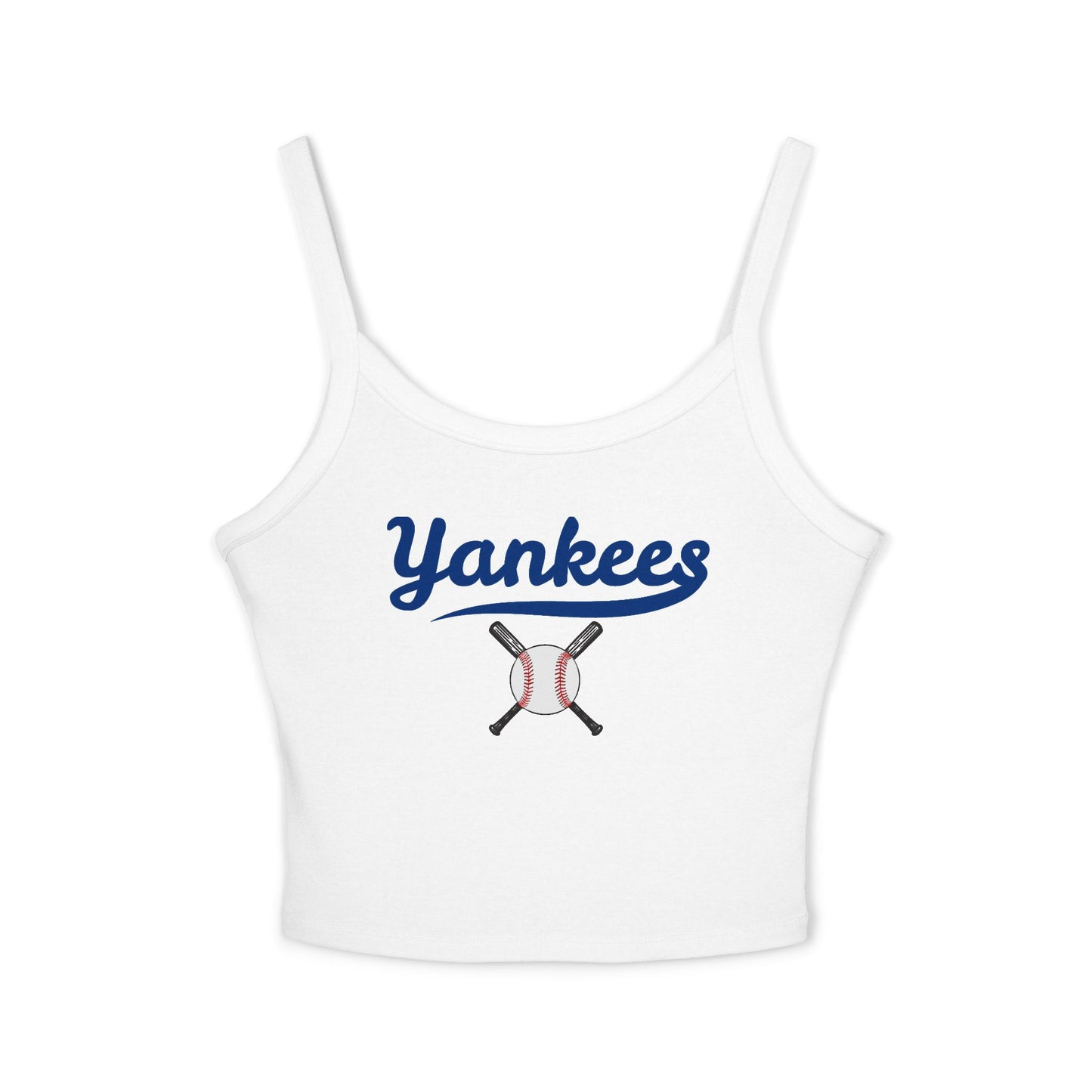 Yankees Baseball Women's Spaghetti Strap Tank Top, Summer Sleeveless Shirt, Sports Fan Apparel, Gift for Her, Casual Outfit, Game Day Style