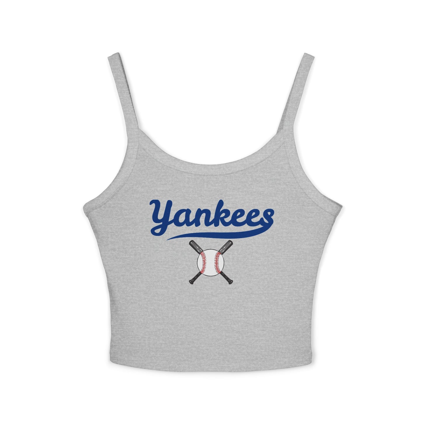 Yankees Baseball Women's Spaghetti Strap Tank Top, Summer Sleeveless Shirt, Sports Fan Apparel, Gift for Her, Casual Outfit, Game Day Style