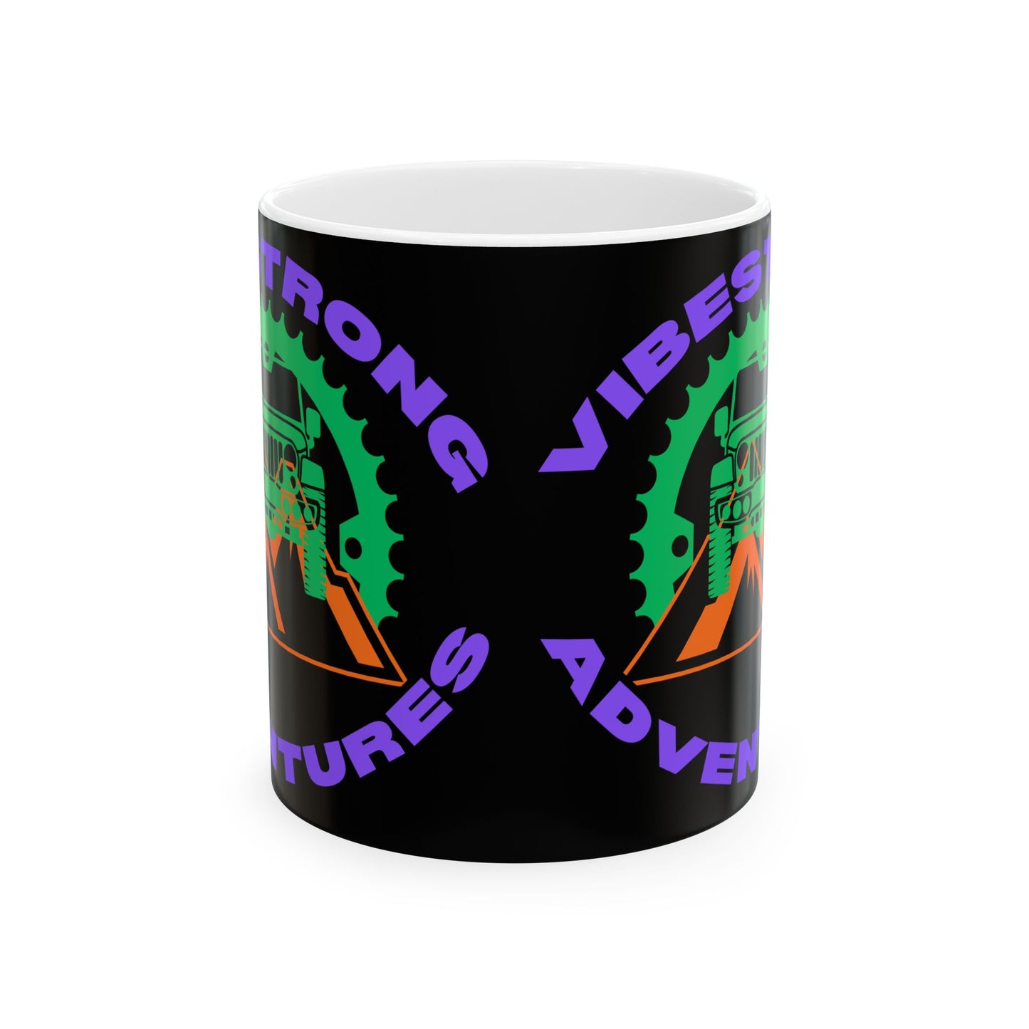 Adventurous Vibes Ceramic Mug: Strong, Fun Gift for Coffee Lovers, Adventure Seekers, Birthday Present, Camping Gear