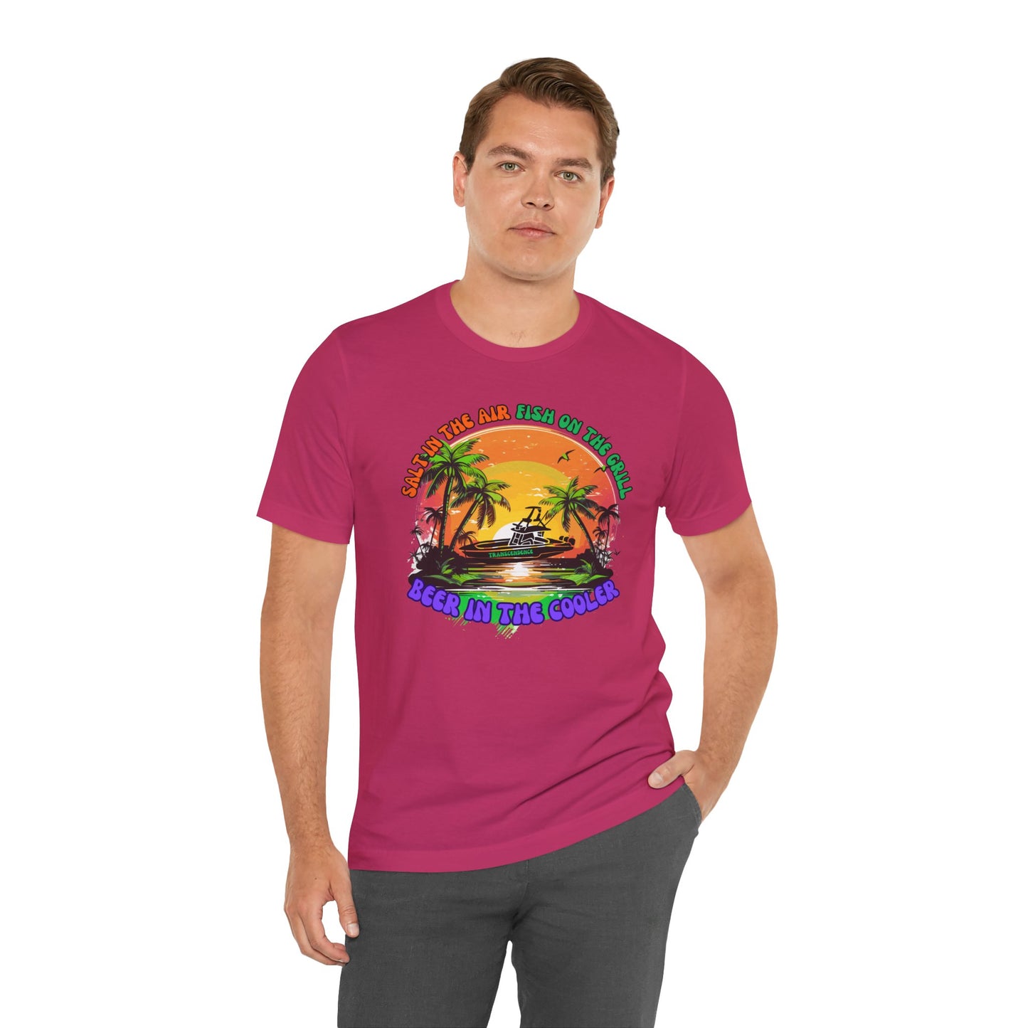 T-Shirt - Chill Vibes Retro Unisex Tee, Perfect for Beach Lovers, Great for Vacation, Summer Parties, Barbecues, Casual Wear
