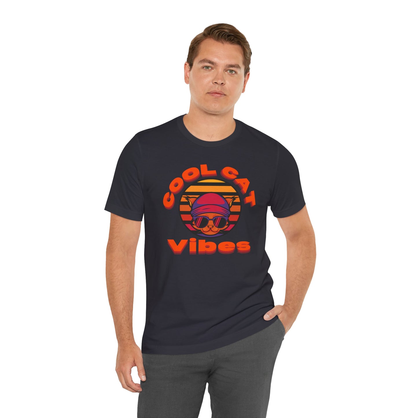 Cool Cat Vibes Unisex Tee - Retro Graphic Shirt for Chill Days
