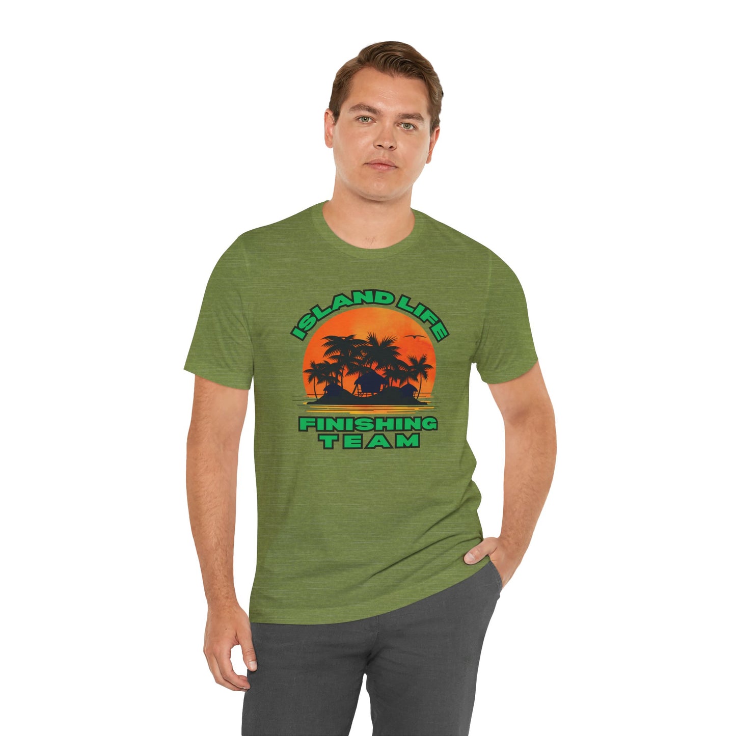 Island Life Finishing Team Tee, Summer Vibes T-Shirt, Beachwear, Vacation Clothing, Gift for Ocean Lovers