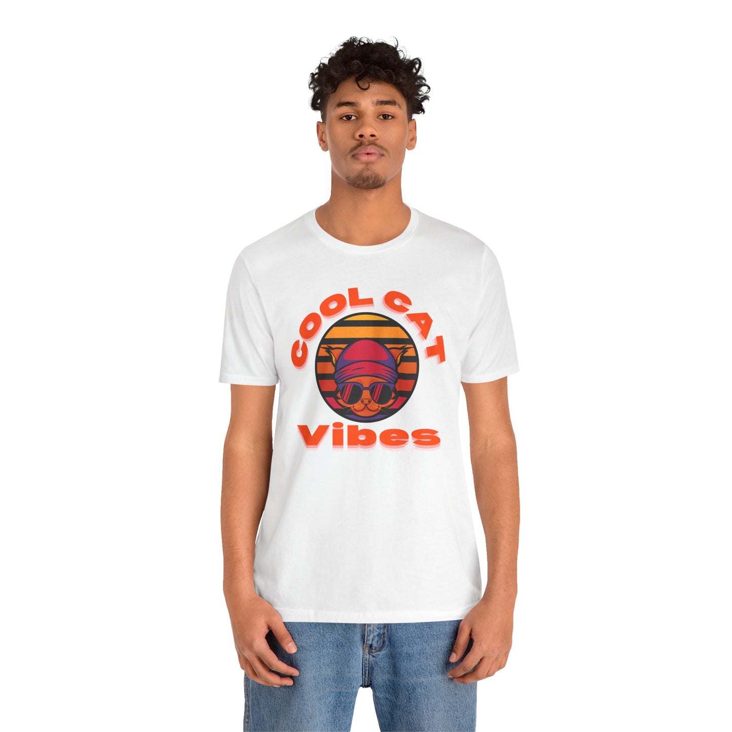 Cool Cat Vibes Unisex Tee - Retro Graphic Shirt for Chill Days