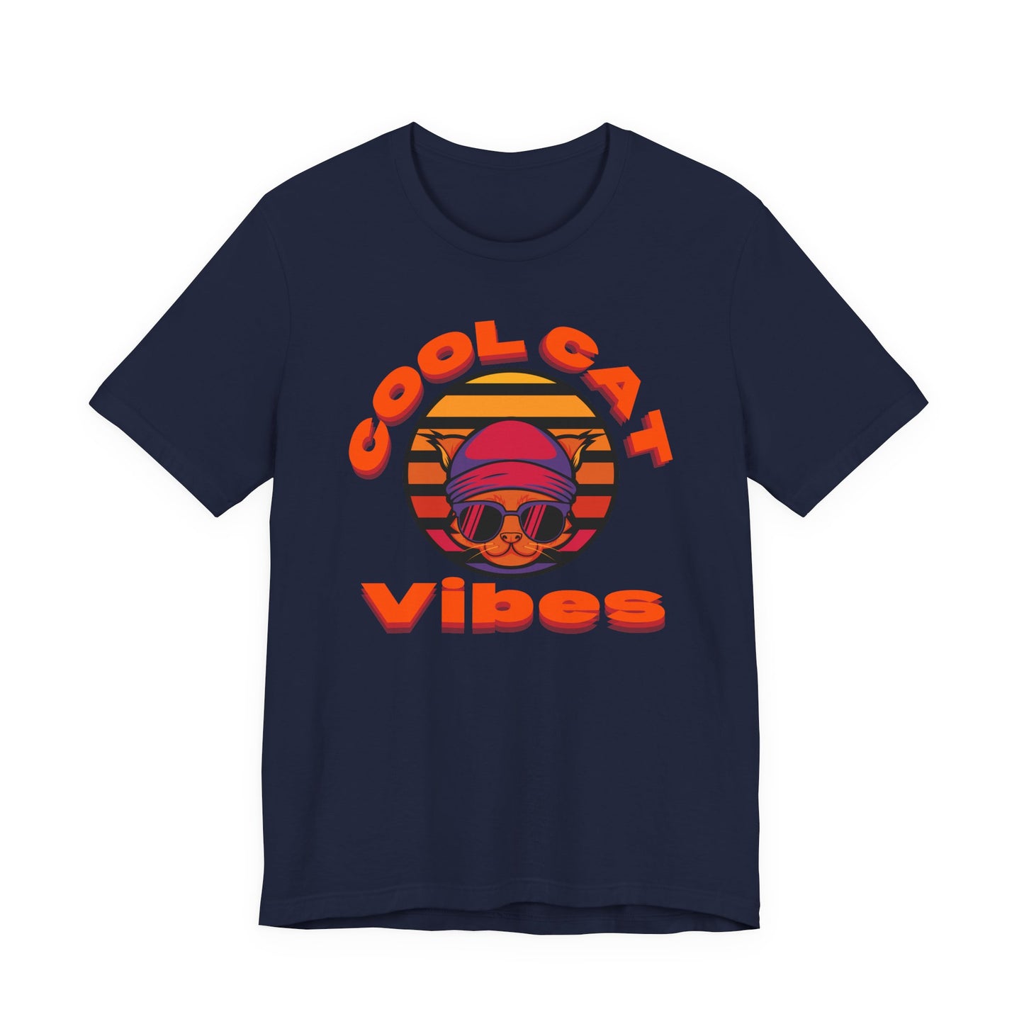 Cool Cat Vibes Unisex Tee - Retro Graphic Shirt for Chill Days