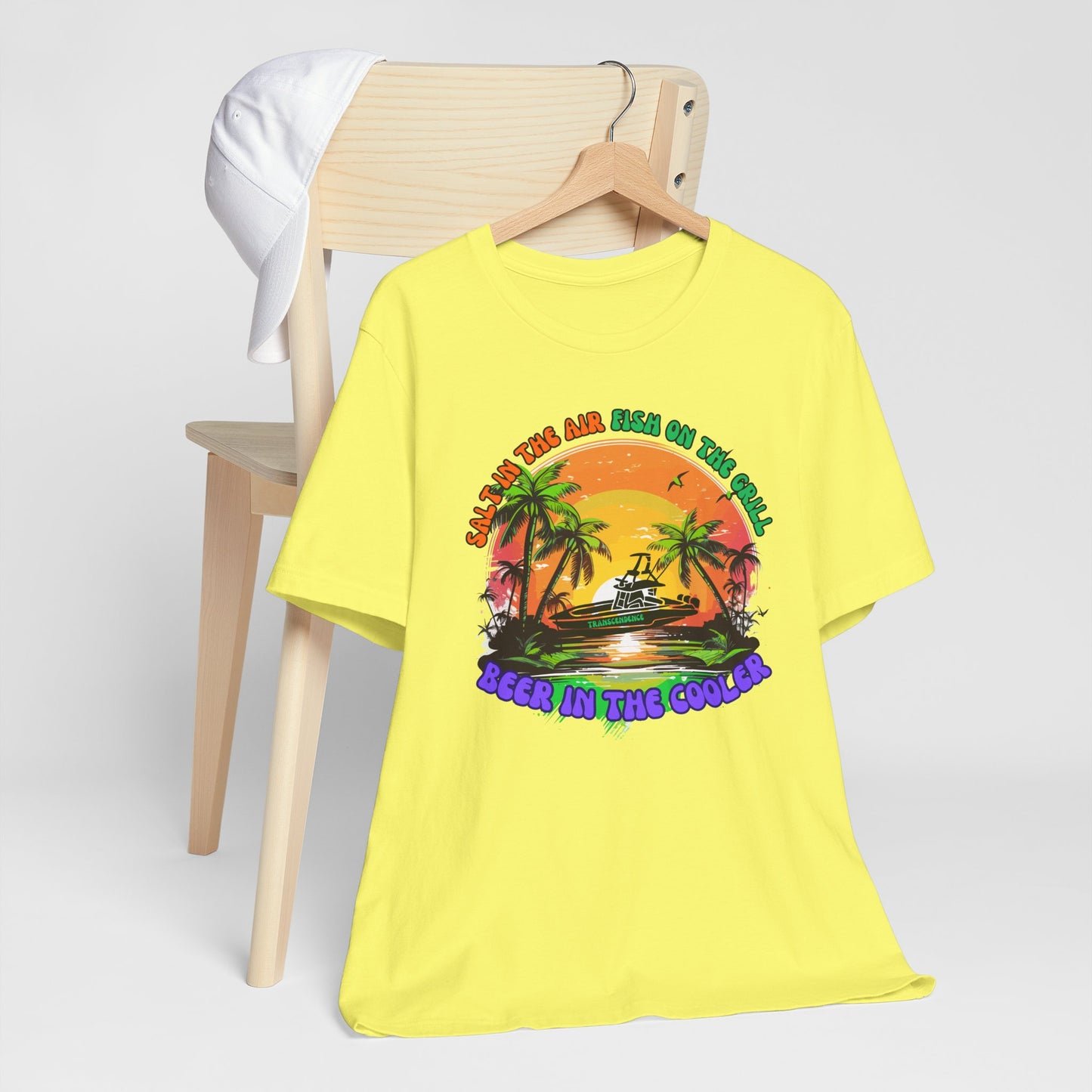 T-Shirt - Chill Vibes Retro Unisex Tee, Perfect for Beach Lovers, Great for Vacation, Summer Parties, Barbecues, Casual Wear