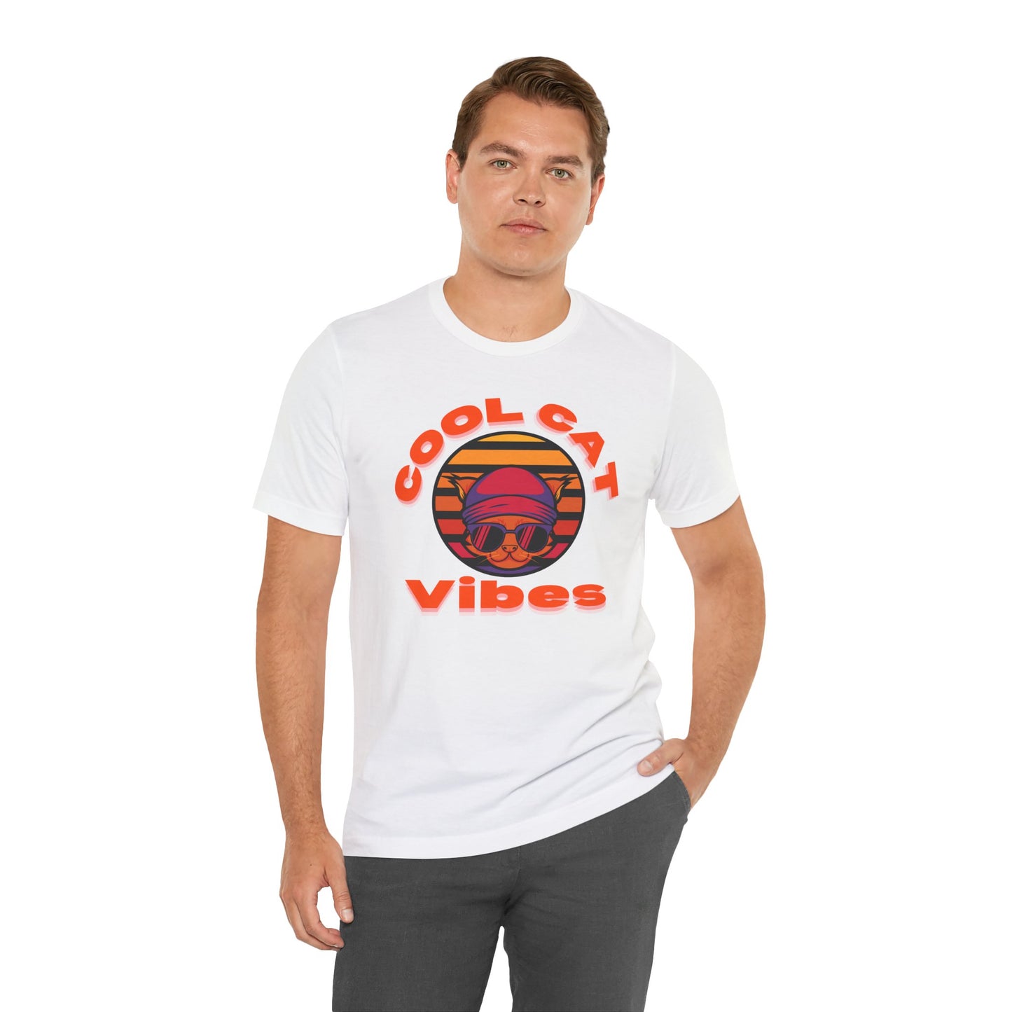 Cool Cat Vibes Unisex Tee - Retro Graphic Shirt for Chill Days