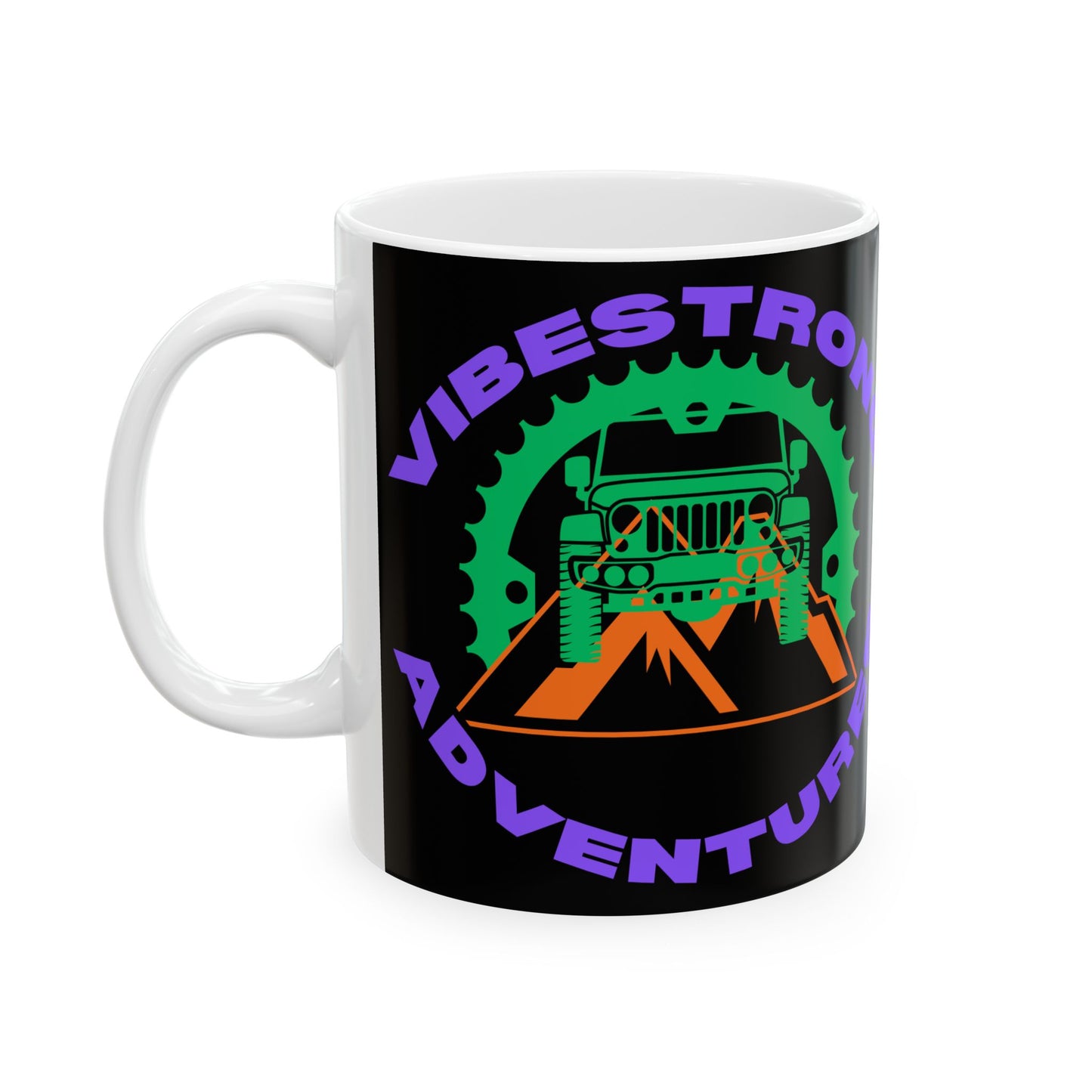 Adventurous Vibes Ceramic Mug: Strong, Fun Gift for Coffee Lovers, Adventure Seekers, Birthday Present, Camping Gear
