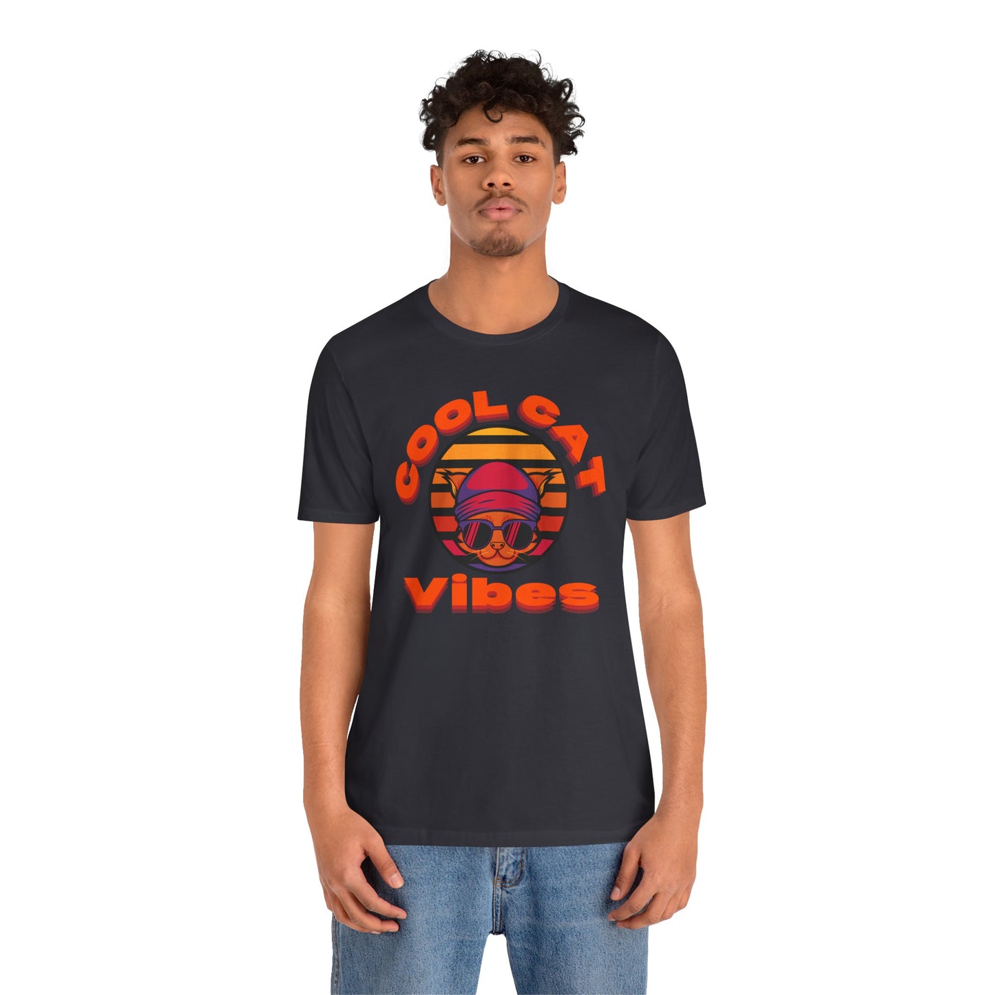 Cool Cat Vibes Unisex Tee - Retro Graphic Shirt for Chill Days