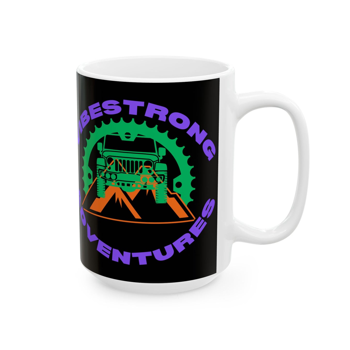 Adventurous Vibes Ceramic Mug: Strong, Fun Gift for Coffee Lovers, Adventure Seekers, Birthday Present, Camping Gear