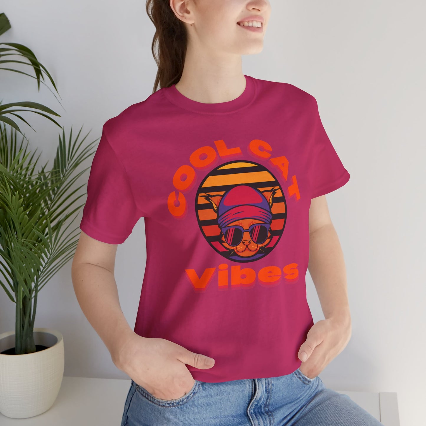 Cool Cat Vibes Unisex Tee - Retro Graphic Shirt for Chill Days