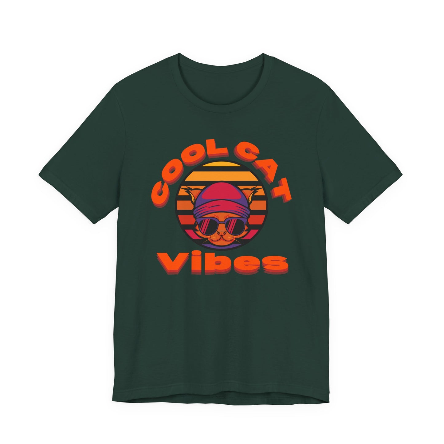 Cool Cat Vibes Unisex Tee - Retro Graphic Shirt for Chill Days