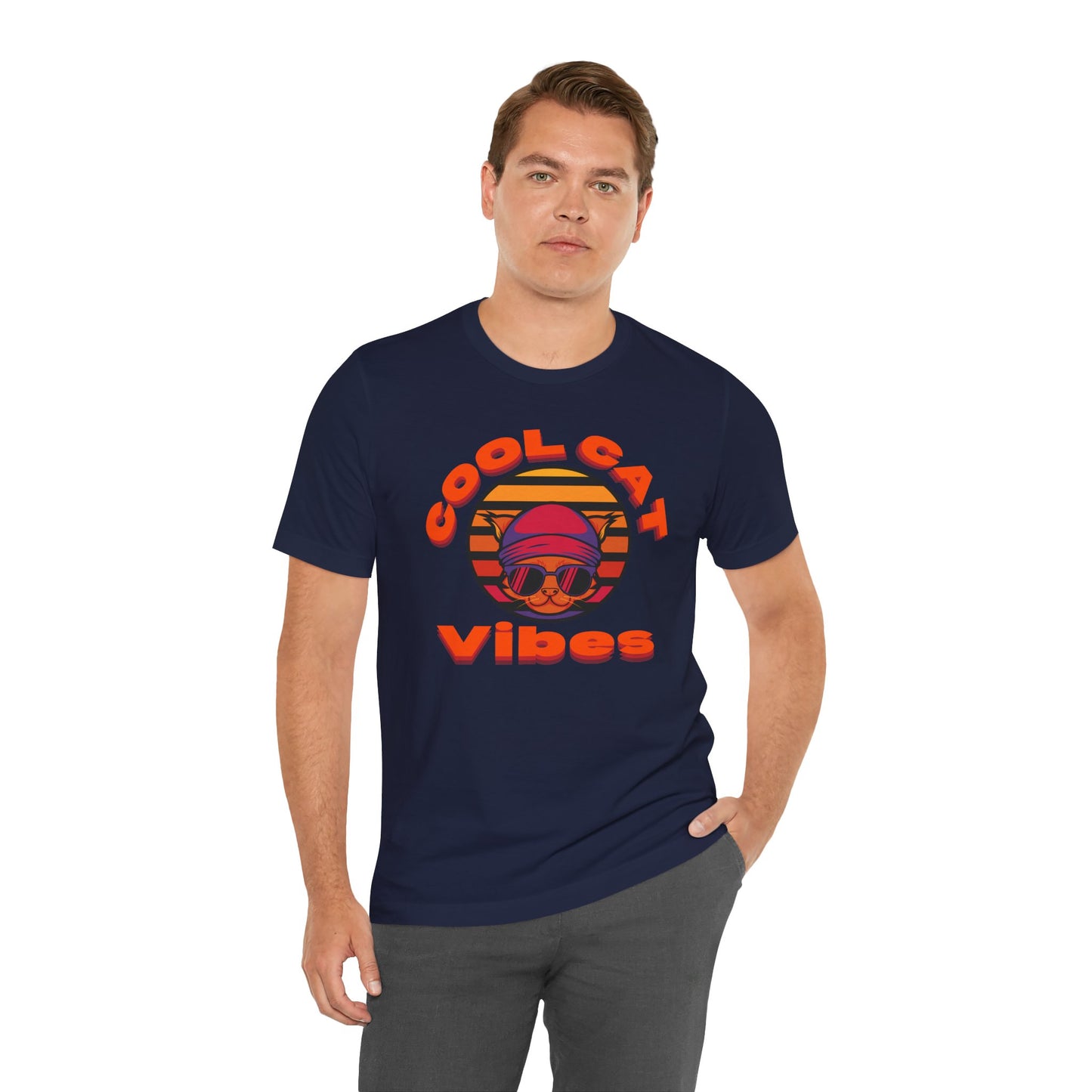 Cool Cat Vibes Unisex Tee - Retro Graphic Shirt for Chill Days