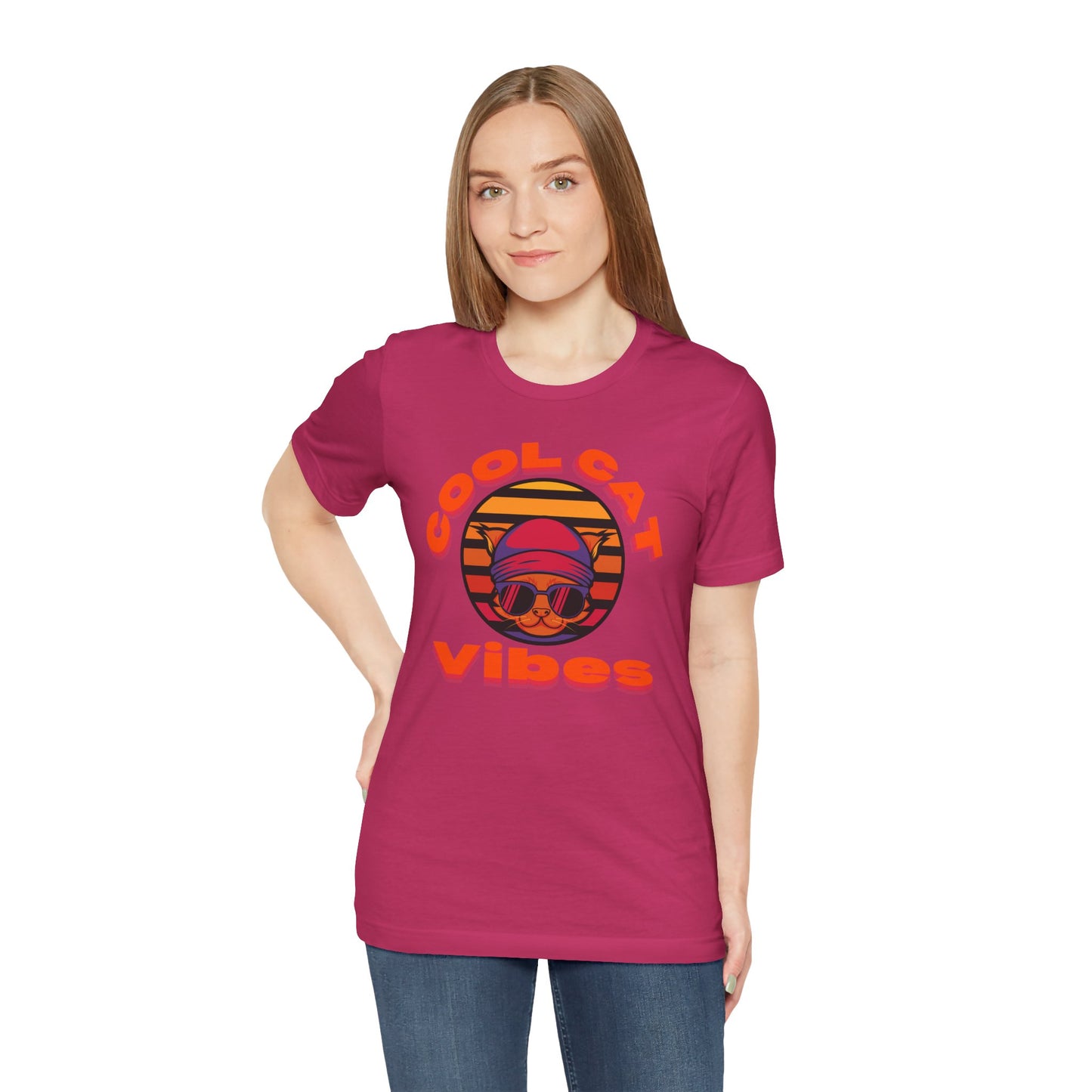 Cool Cat Vibes Unisex Tee - Retro Graphic Shirt for Chill Days