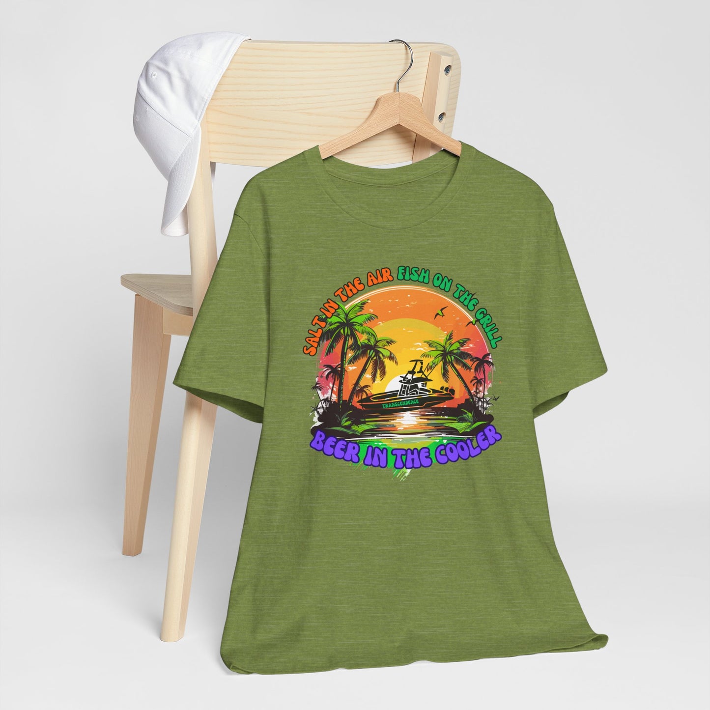 T-Shirt - Chill Vibes Retro Unisex Tee, Perfect for Beach Lovers, Great for Vacation, Summer Parties, Barbecues, Casual Wear