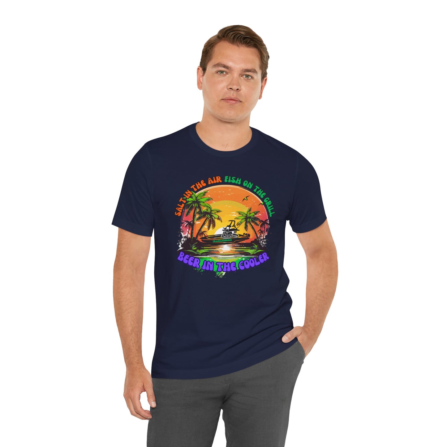 T-Shirt - Chill Vibes Retro Unisex Tee, Perfect for Beach Lovers, Great for Vacation, Summer Parties, Barbecues, Casual Wear