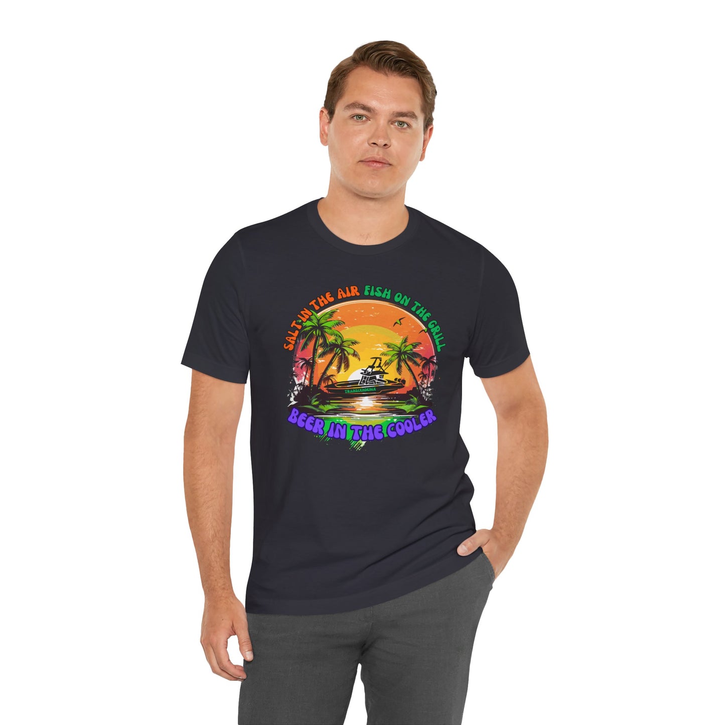 T-Shirt - Chill Vibes Retro Unisex Tee, Perfect for Beach Lovers, Great for Vacation, Summer Parties, Barbecues, Casual Wear