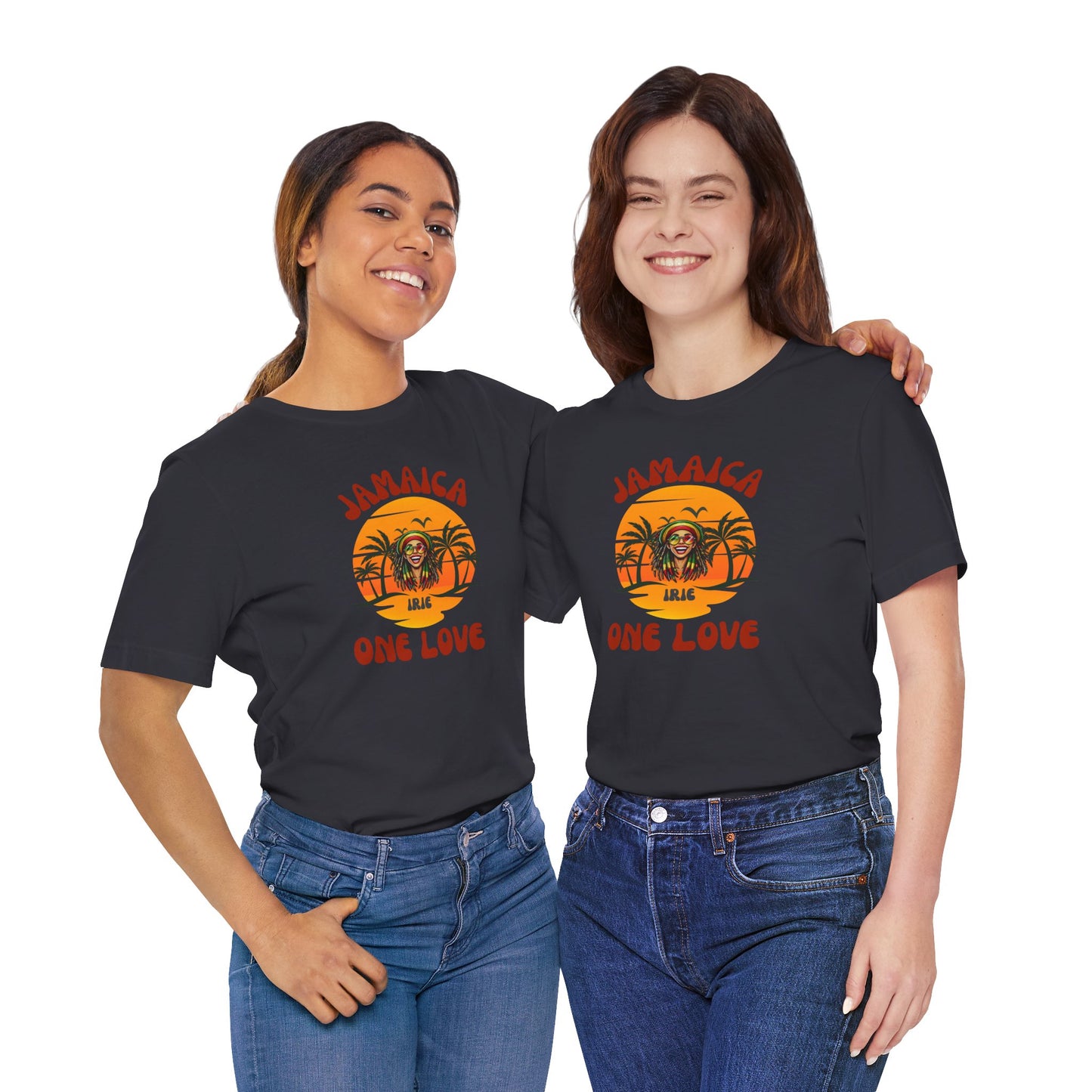 Jamaican Vibes Unisex Jersey Tee - One Love Message