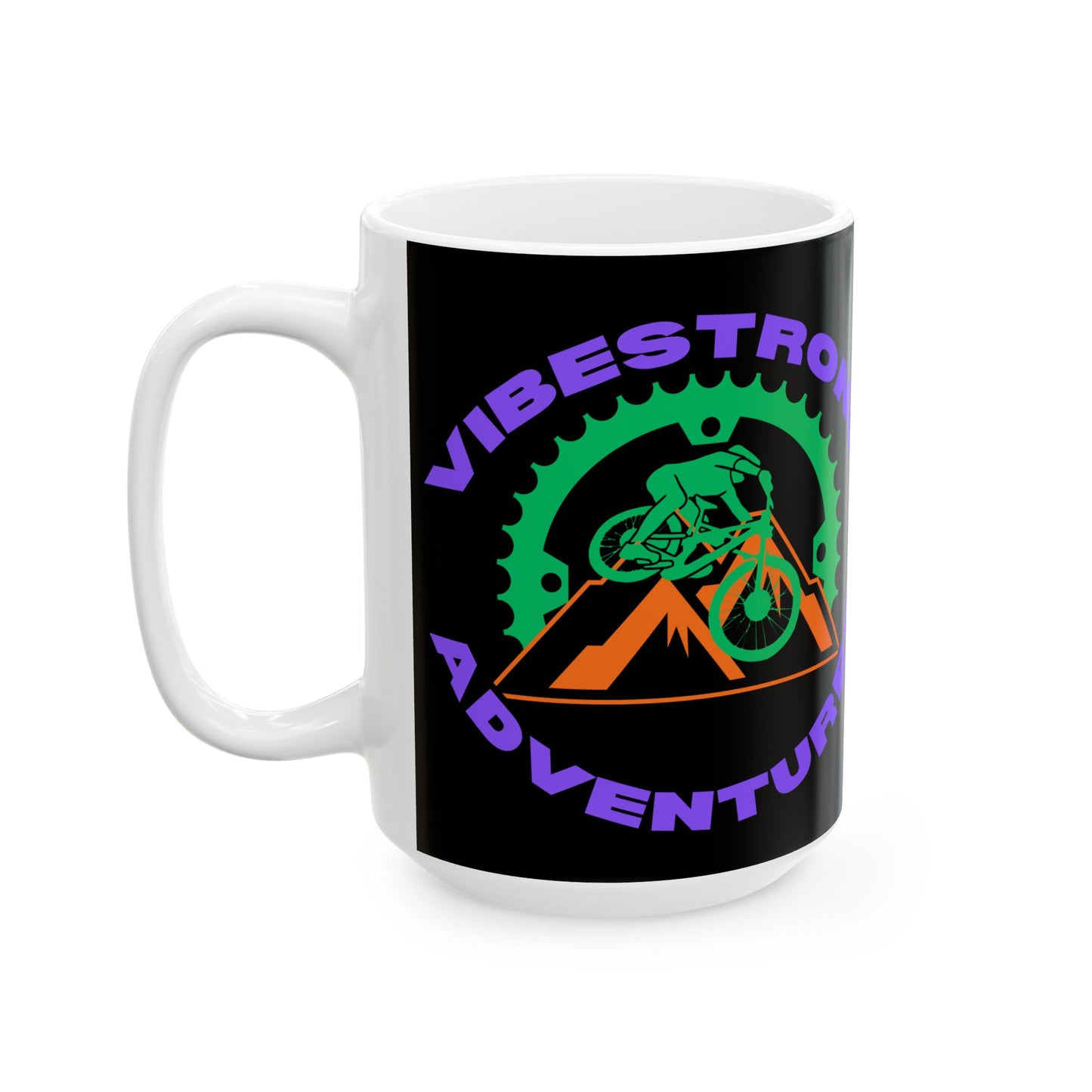 Strong Vibes Adventure Ceramic Mug - Perfect Gift for Outdoor Lovers, Coffee, Tea, Camping, Hiking, Adventure Enthusiasts