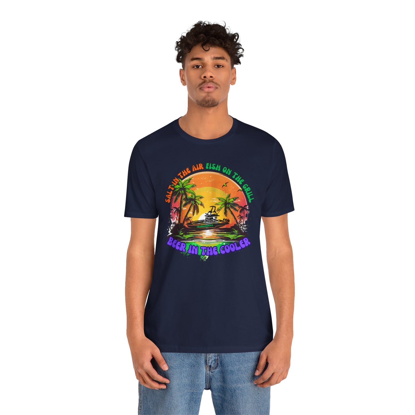 T-Shirt - Chill Vibes Retro Unisex Tee, Perfect for Beach Lovers, Great for Vacation, Summer Parties, Barbecues, Casual Wear