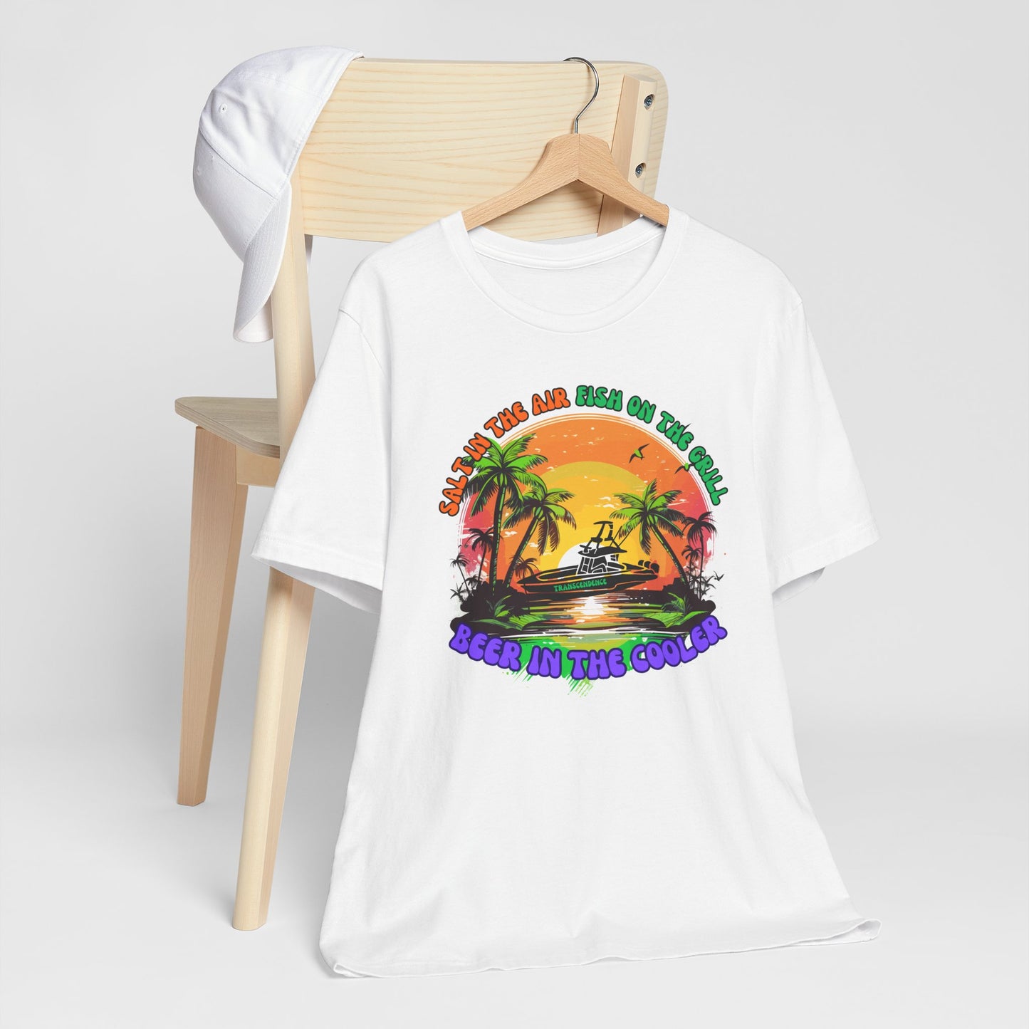 T-Shirt - Chill Vibes Retro Unisex Tee, Perfect for Beach Lovers, Great for Vacation, Summer Parties, Barbecues, Casual Wear