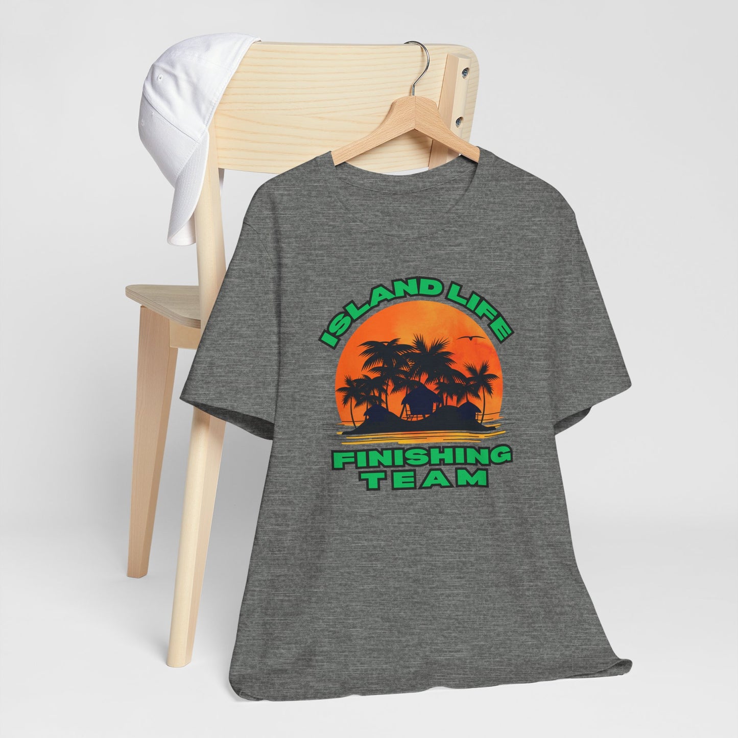 Island Life Finishing Team Tee, Summer Vibes T-Shirt, Beachwear, Vacation Clothing, Gift for Ocean Lovers