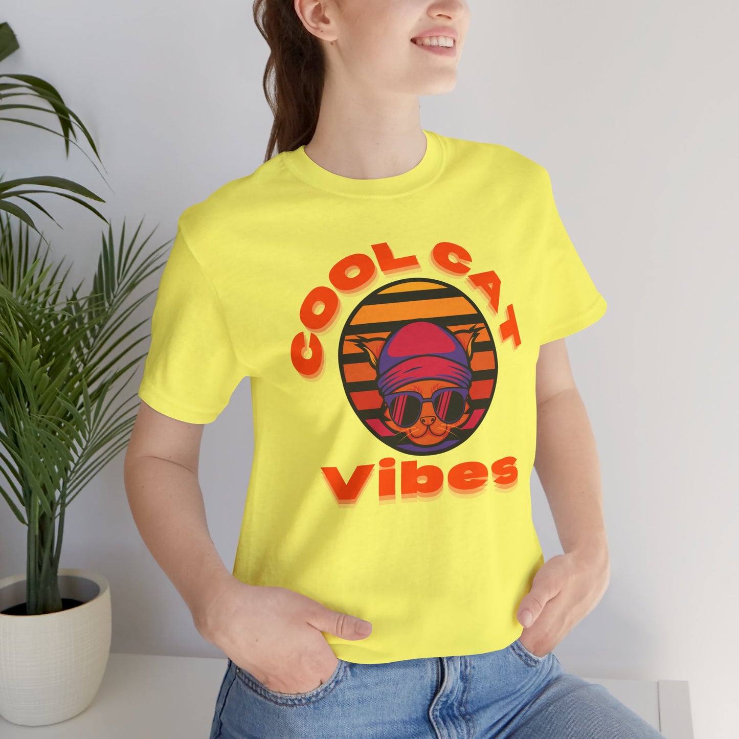 Cool Cat Vibes Unisex Tee - Retro Graphic Shirt for Chill Days