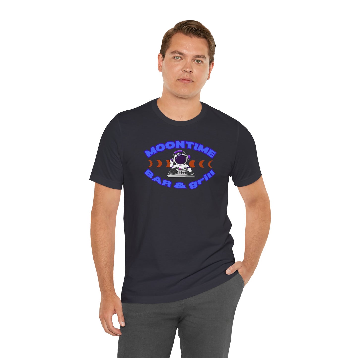 Moontime Bar & Grill Astronaut Tee - Unisex Jersey Short Sleeve T-Shirt