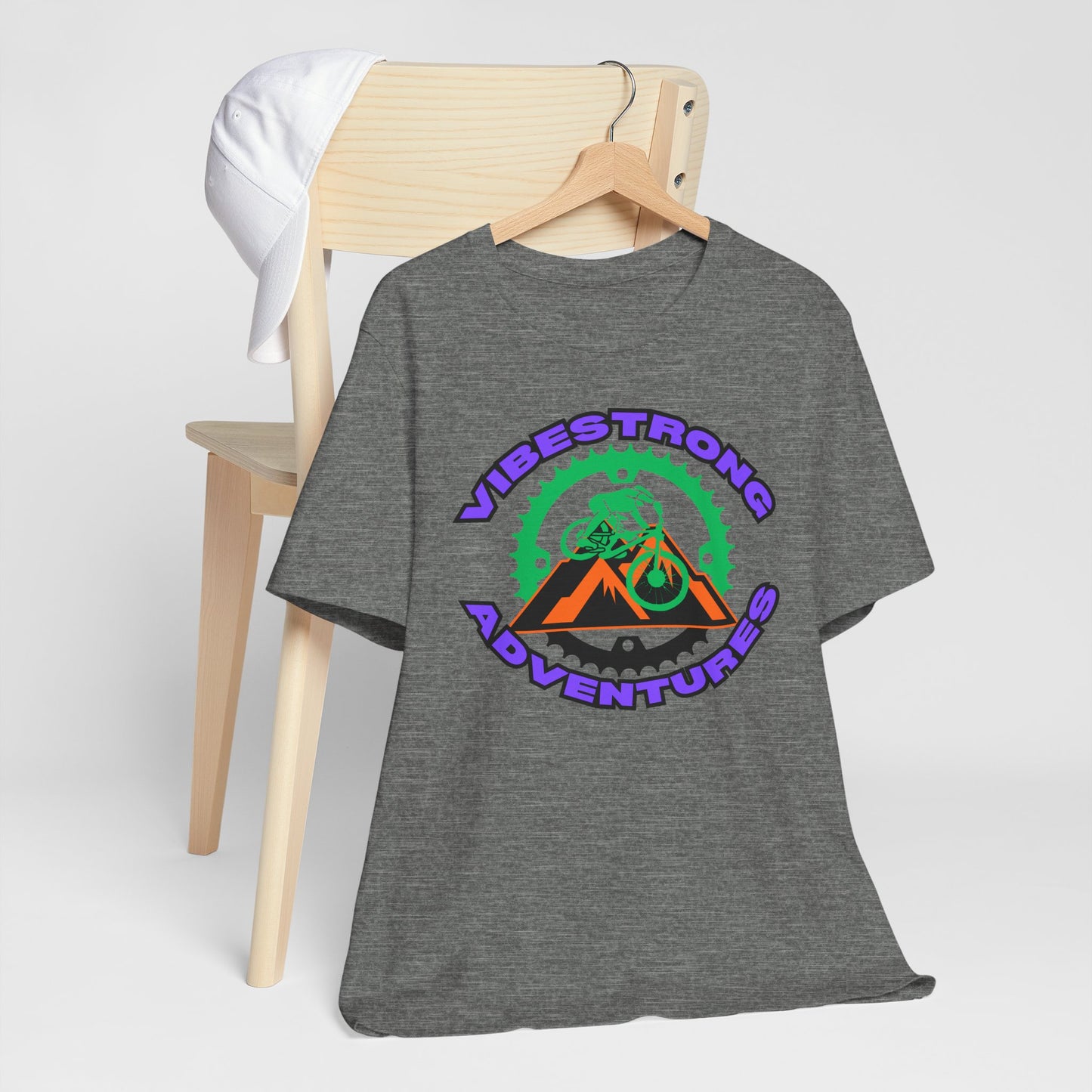 Vibestrong Adventure Tee | Unisex Short Sleeve T-Shirt for Outdoor Lovers, Travel, Nature Enthusiasts, Casual Wear, Gift idea