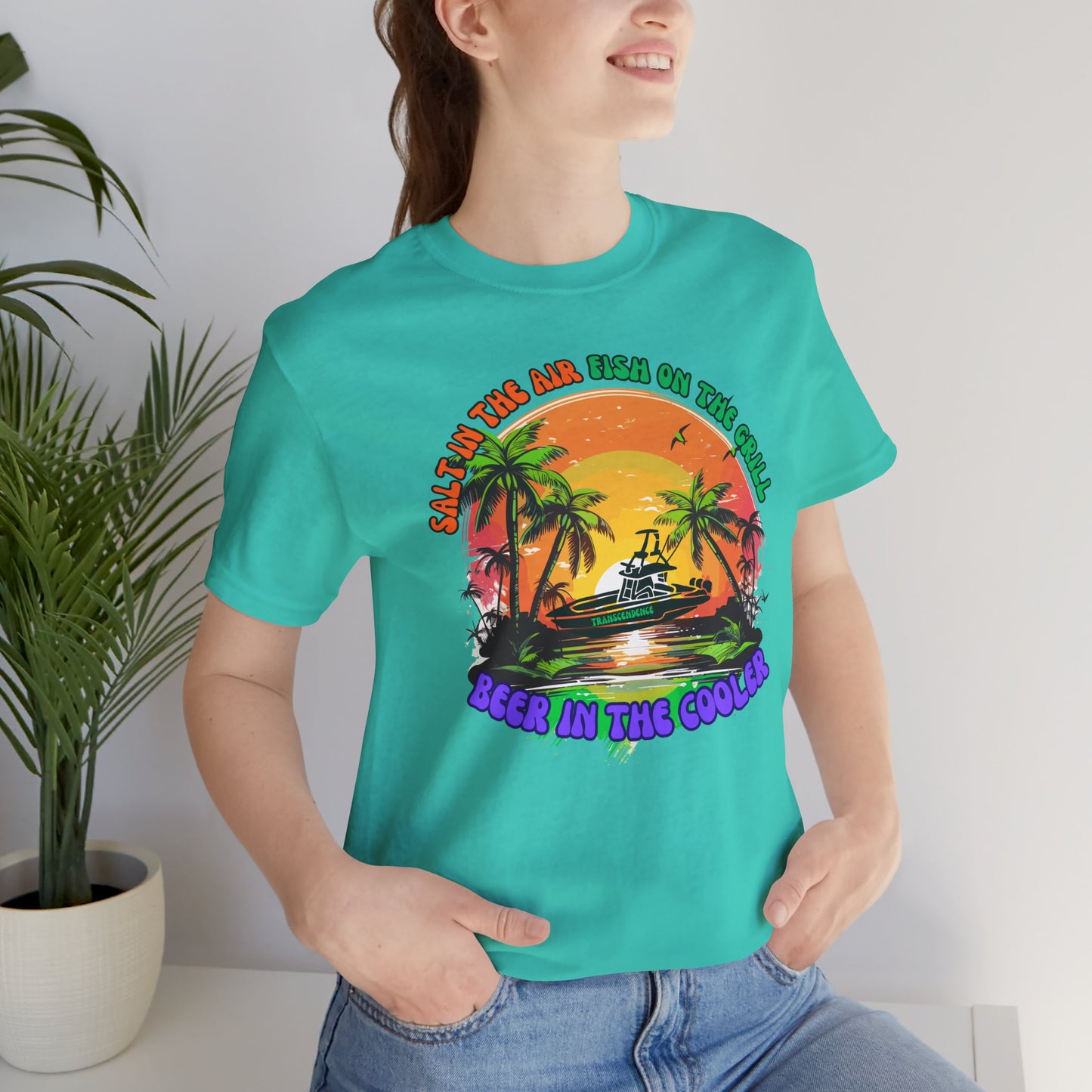 T-Shirt - Chill Vibes Retro Unisex Tee, Perfect for Beach Lovers, Great for Vacation, Summer Parties, Barbecues, Casual Wear