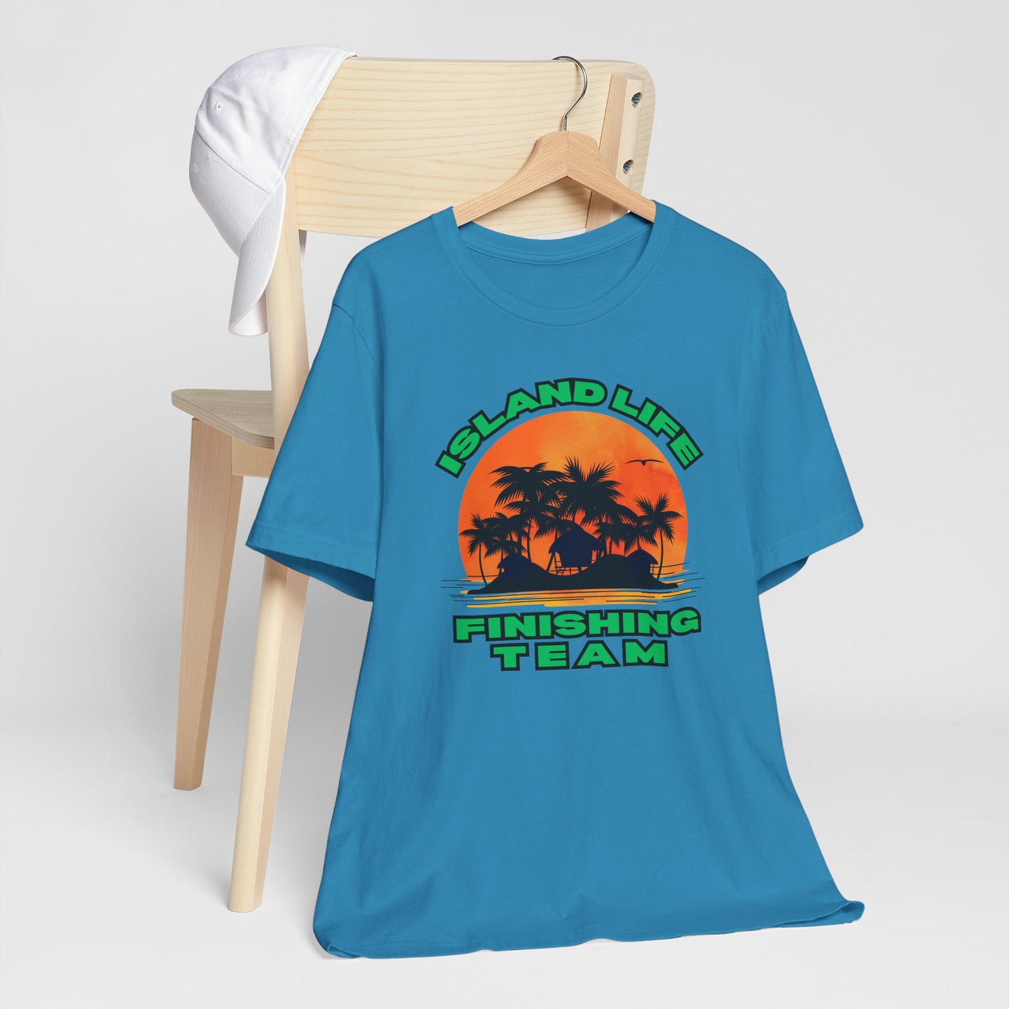 Island Life Finishing Team Tee, Summer Vibes T-Shirt, Beachwear, Vacation Clothing, Gift for Ocean Lovers