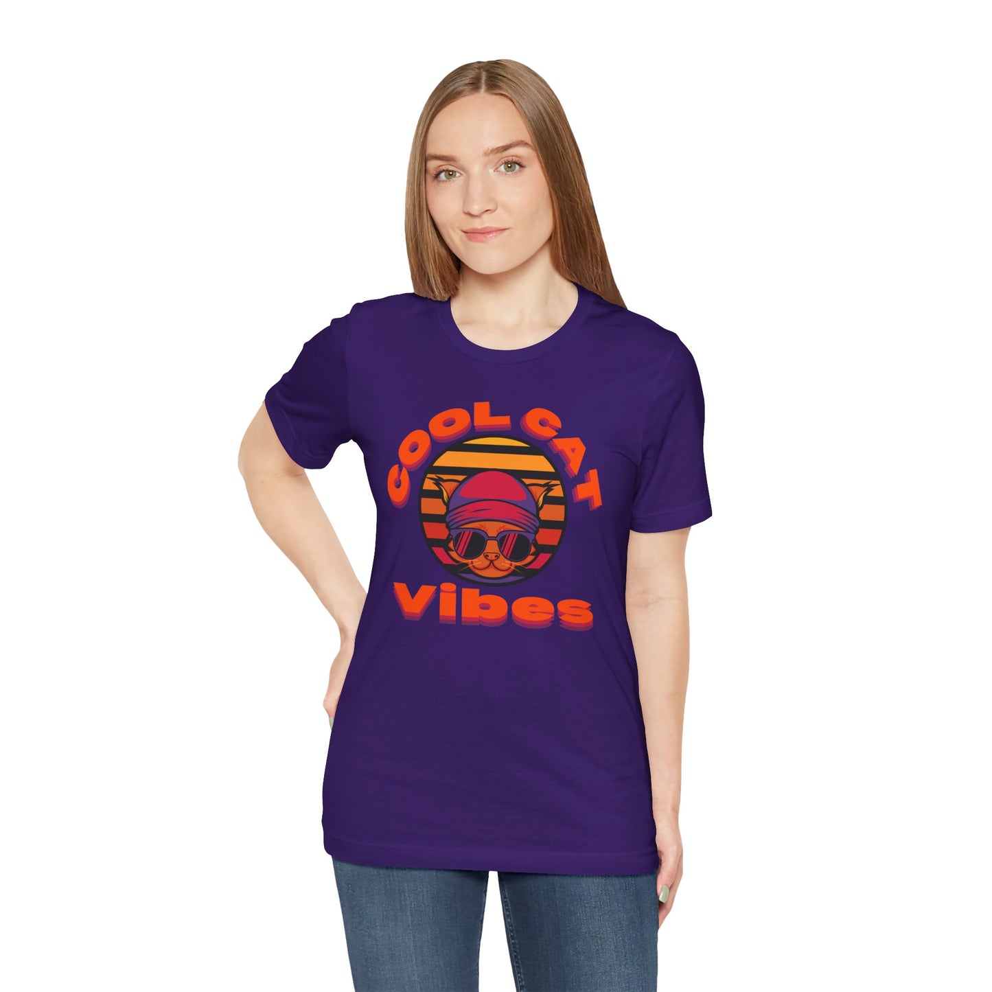 Cool Cat Vibes Unisex Tee - Retro Graphic Shirt for Chill Days
